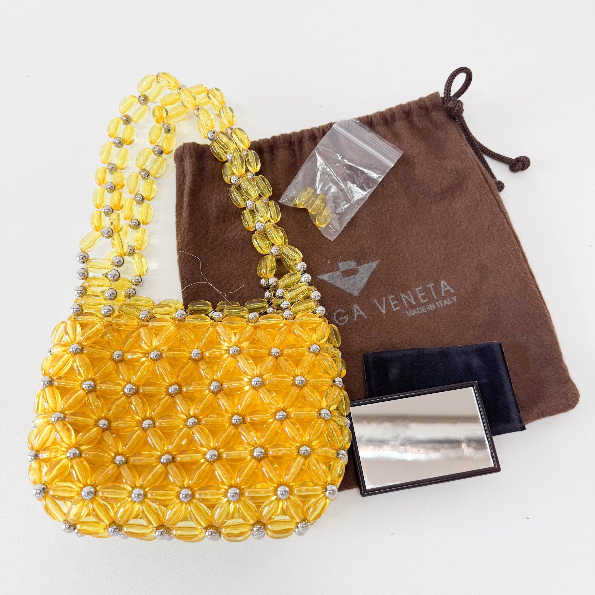 BOTTEGA VENETA Bottega Veneta Yellow Beads Mini Handbag, in , Sold by HIVE PRELOVED - Handle Bags, ,