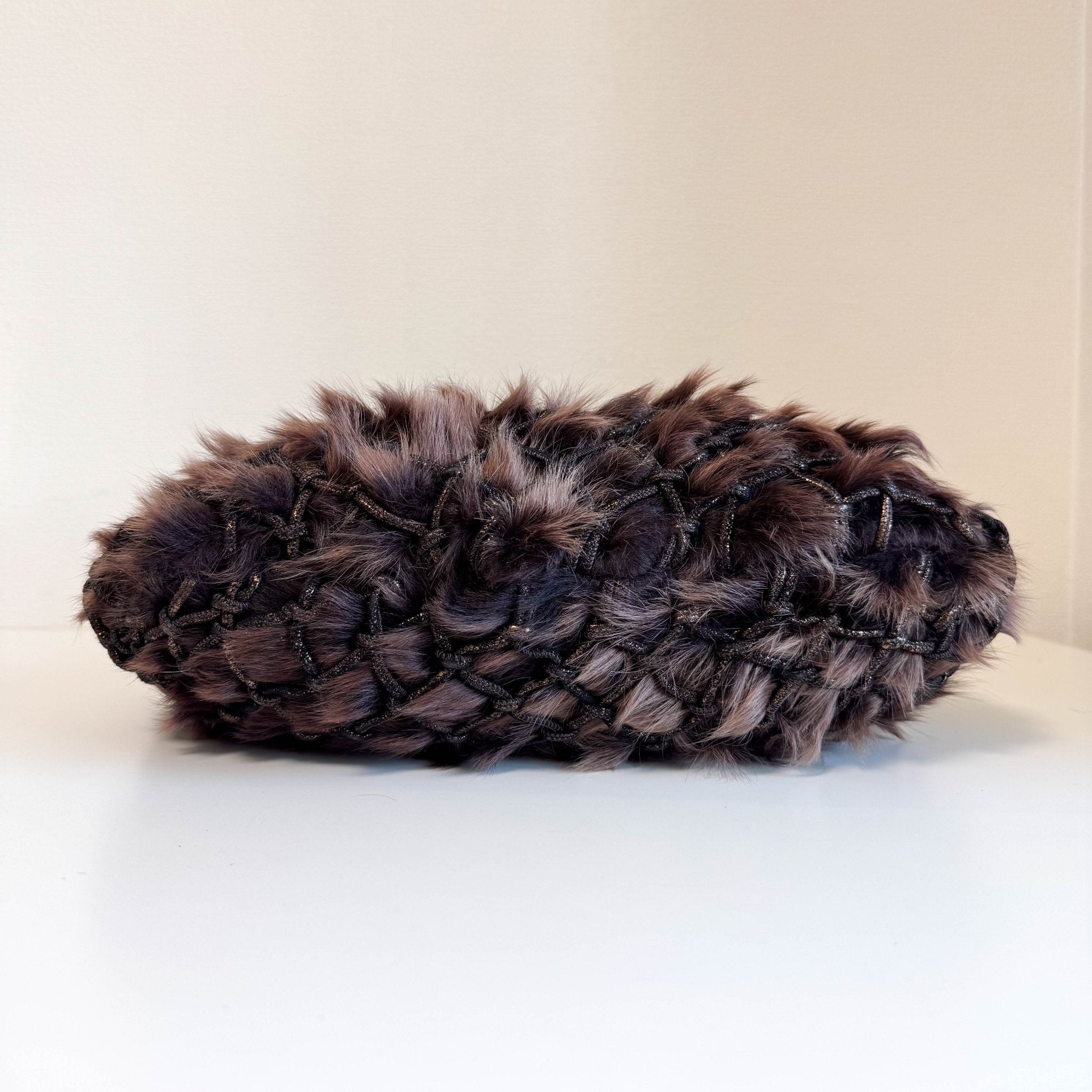 BOTTEGA VENETA Brown Fur and Suede Hobo Crossbody Bag, in , Sold by HIVE PRELOVED - Crossbody bags, ,