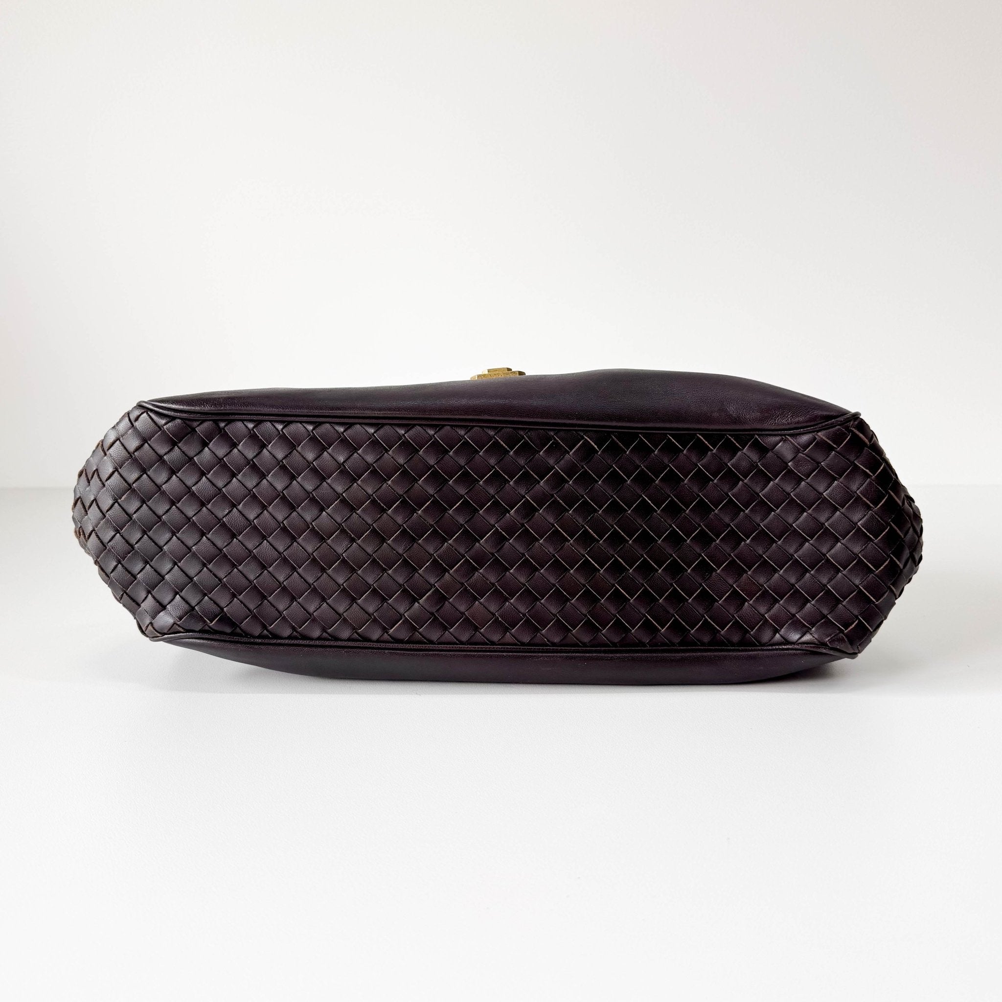 BOTTEGA VENETA Brown Leather Intrecciato Shoulder Bag, in , Sold by HIVE PRELOVED - Shoulder Bags, ,