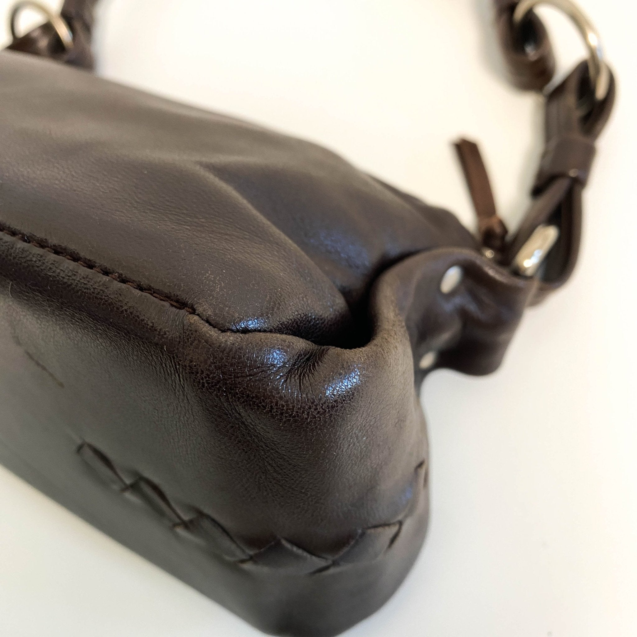 BOTTEGA VENETA Brown Leather Shoulder Bag, in , Sold by HIVE PRELOVED - Shoulder Bags, ,