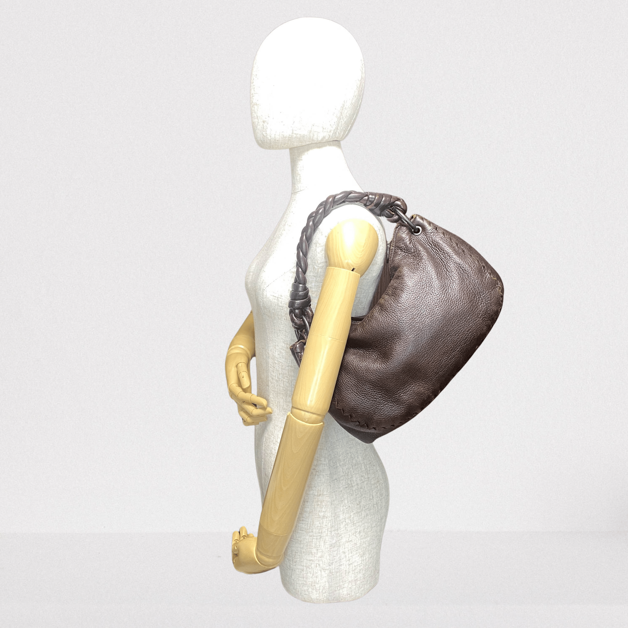 BOTTEGA VENETA Brown Leather Shoulder Bag, in , Sold by HIVE PRELOVED - Shoulder Bags, ,