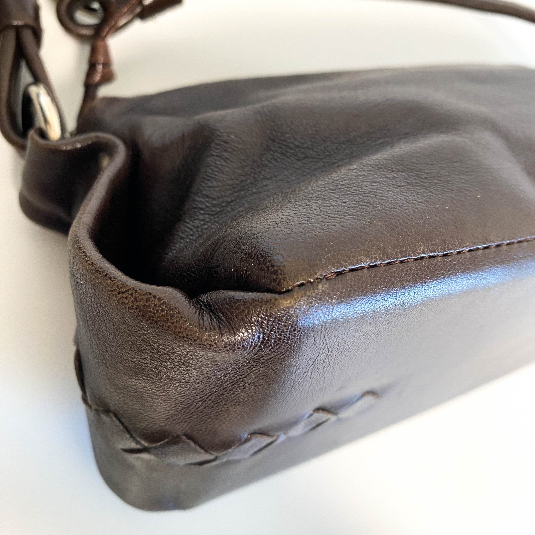 BOTTEGA VENETA Brown Leather Shoulder Bag, in , Sold by HIVE PRELOVED - Shoulder Bags, ,