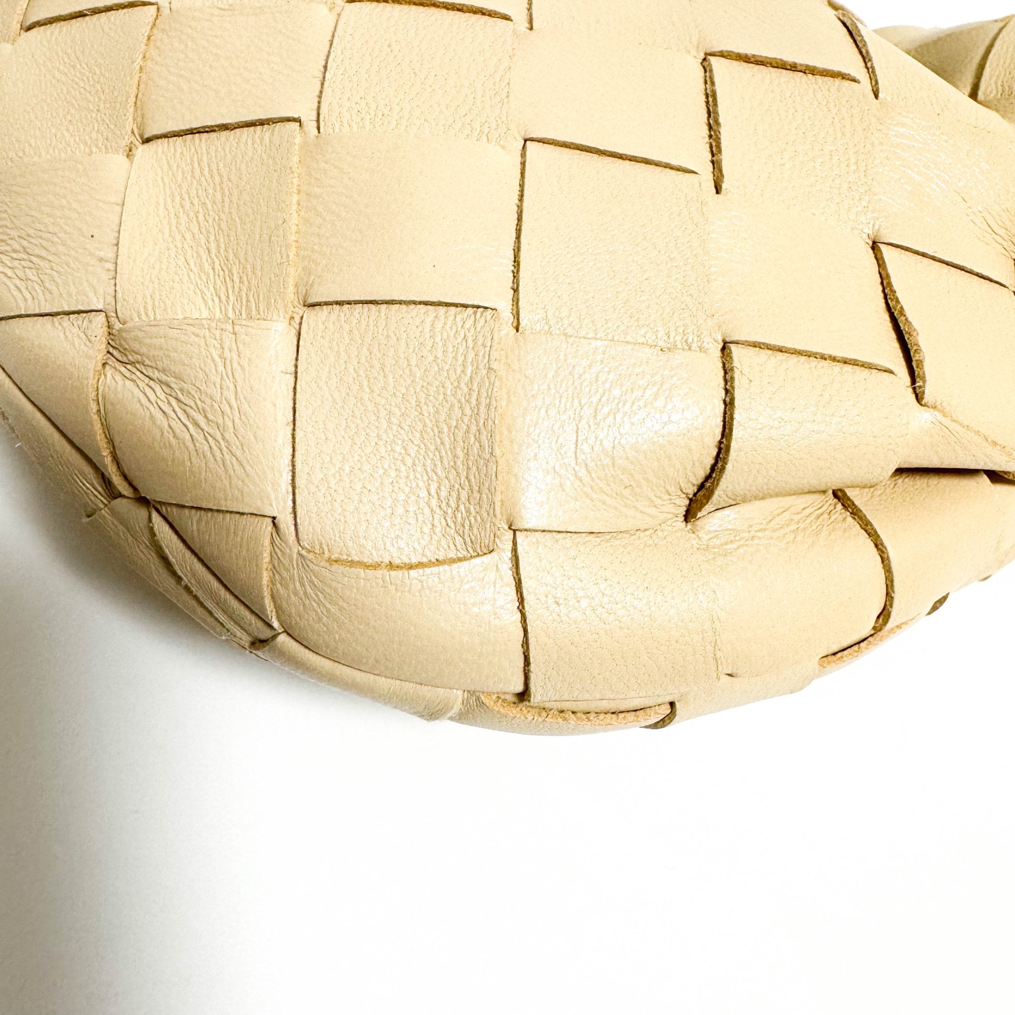BOTTEGA VENETA Candy Jodie Intreciatto Leather Mini Bag Ivory Beige, in , Sold by HIVE PRELOVED - Handle Bags, Mini bags,