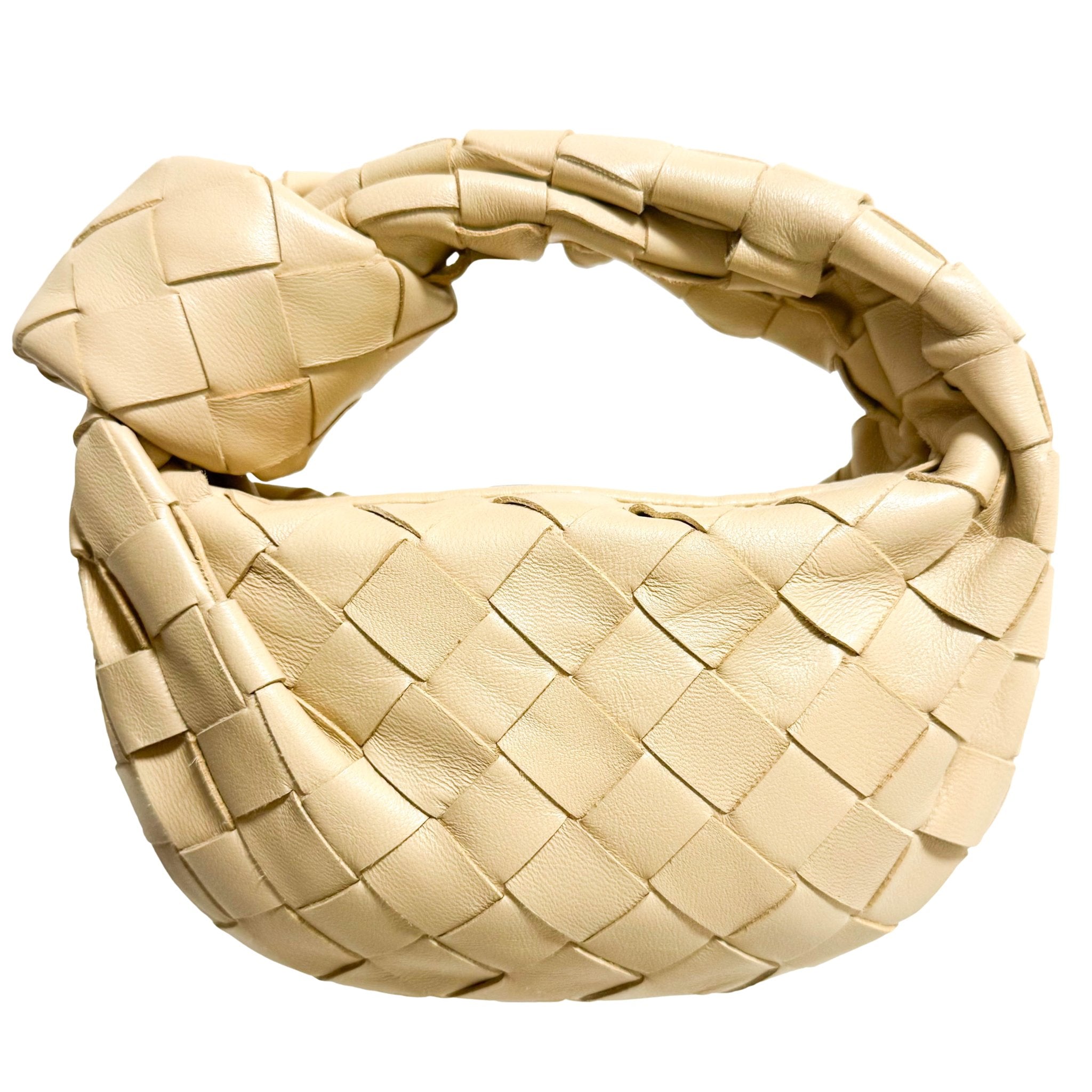 BOTTEGA VENETA Candy Jodie Intreciatto Leather Mini Bag Ivory Beige, in , Sold by HIVE PRELOVED - Handle Bags, Mini bags,