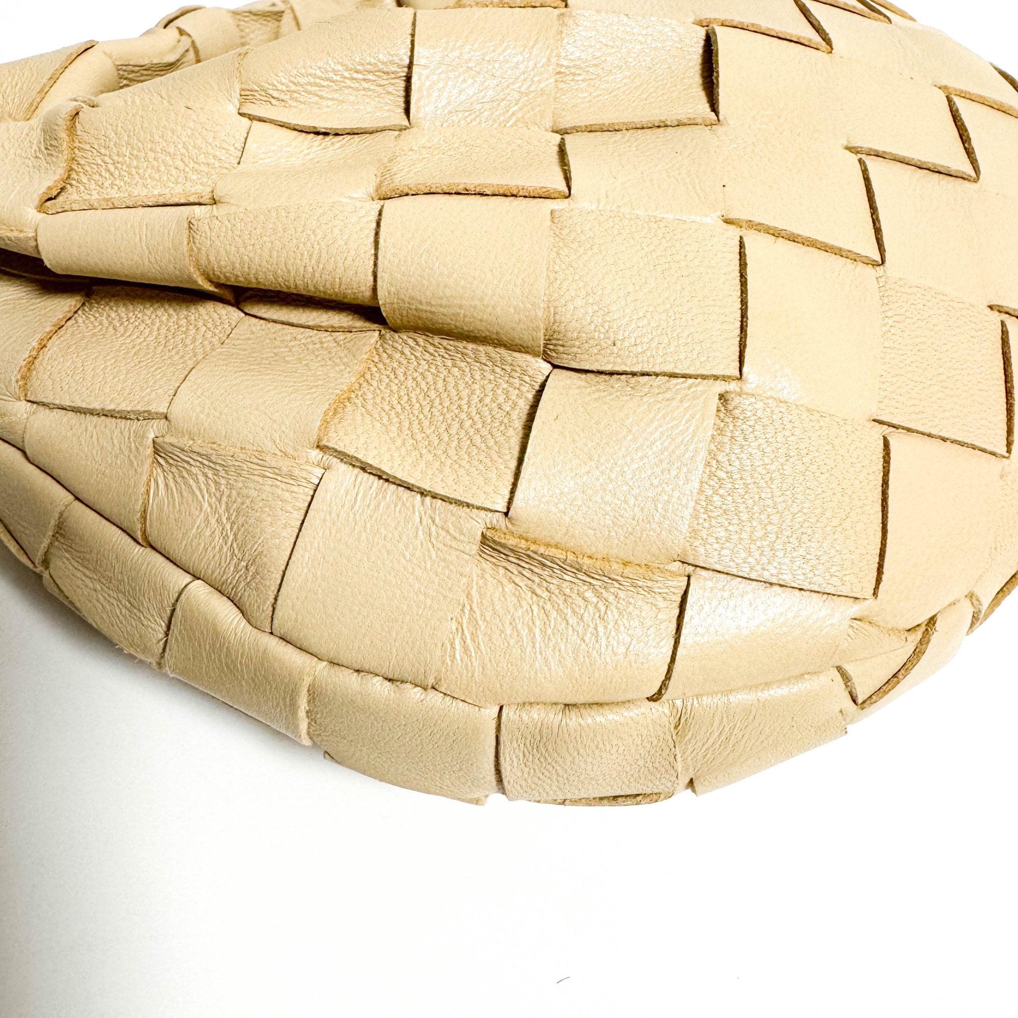 BOTTEGA VENETA Candy Jodie Intreciatto Leather Mini Bag Ivory Beige, in , Sold by HIVE PRELOVED - Handle Bags, Mini bags,