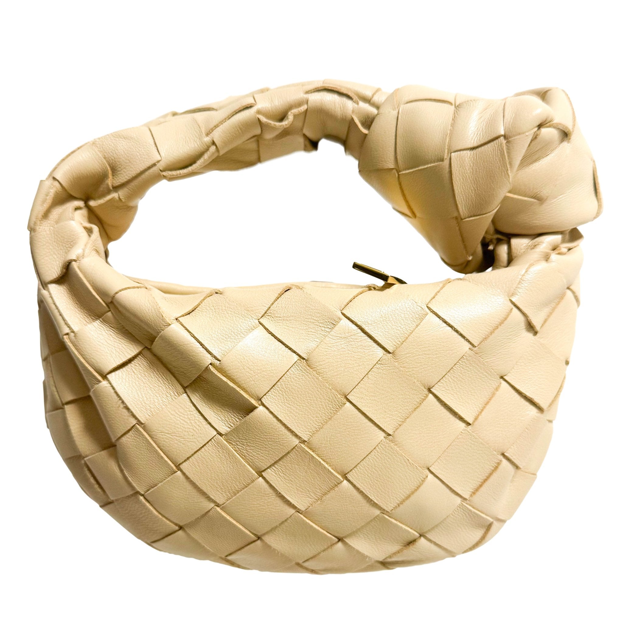 BOTTEGA VENETA Candy Jodie Intreciatto Leather Mini Bag Ivory Beige, in , Sold by HIVE PRELOVED - Handle Bags, Mini bags,