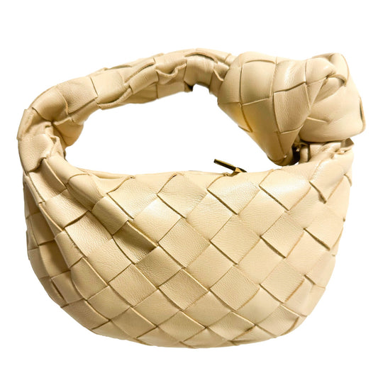 BOTTEGA VENETA Candy Jodie Intreciatto Leather Mini Bag Ivory Beige, in , Sold by HIVE PRELOVED - Handle Bags, Mini bags,