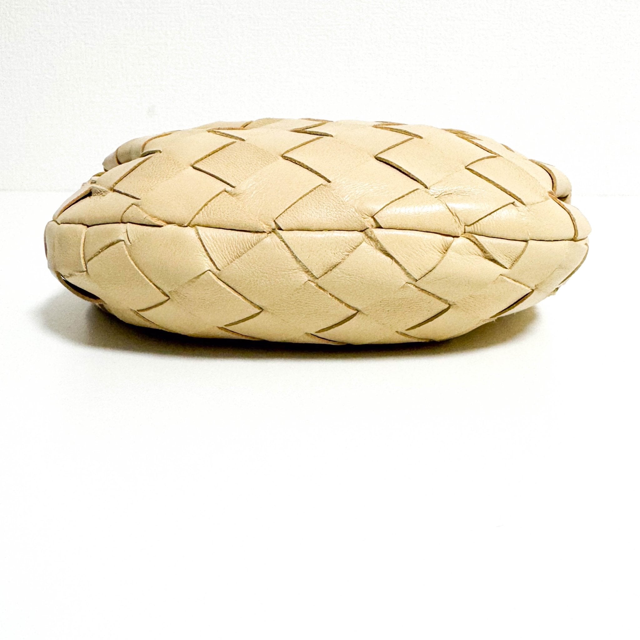 BOTTEGA VENETA Candy Jodie Intreciatto Leather Mini Bag Ivory Beige, in , Sold by HIVE PRELOVED - Handle Bags, Mini bags,