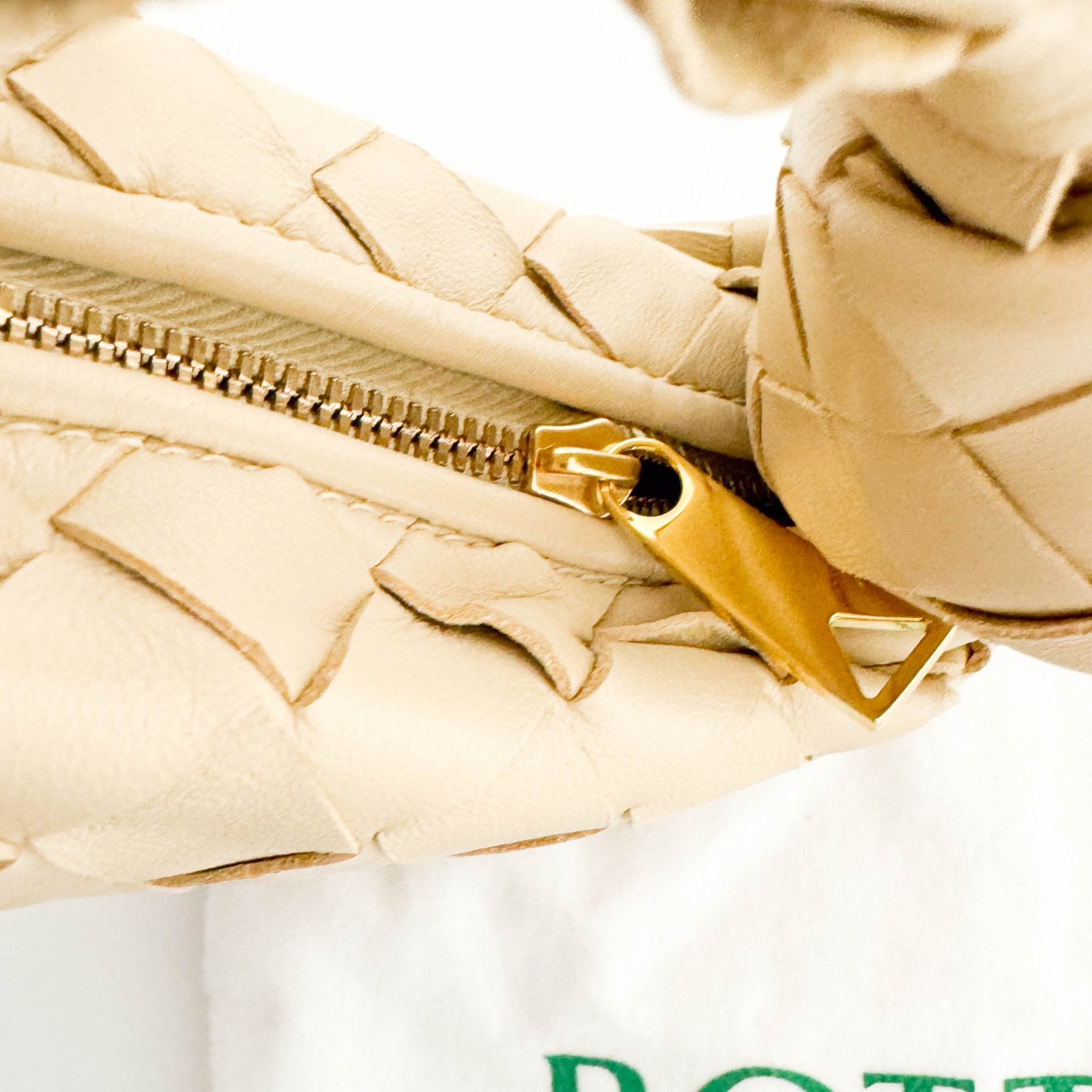 BOTTEGA VENETA Candy Jodie Intreciatto Leather Mini Bag Ivory Beige, in , Sold by HIVE PRELOVED - Handle Bags, Mini bags,