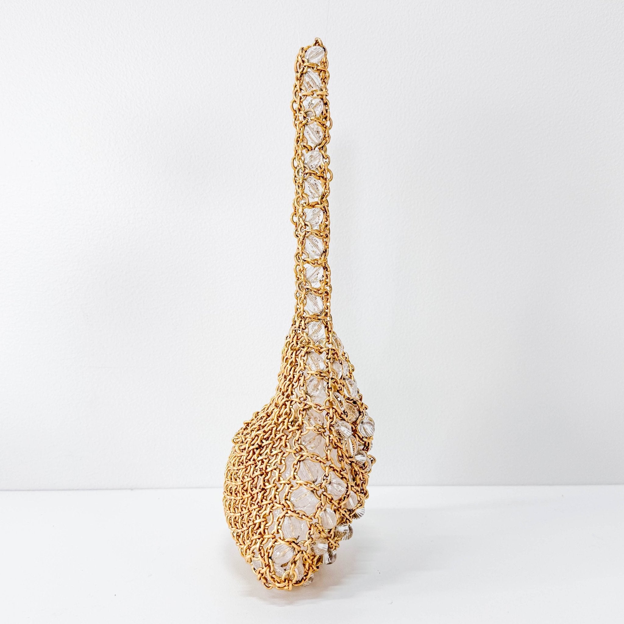 BOTTEGA VENETA Gold Chain & Crystal Beads Exquisite Purse, in , Sold by HIVE PRELOVED - Purses / Wallets, ,