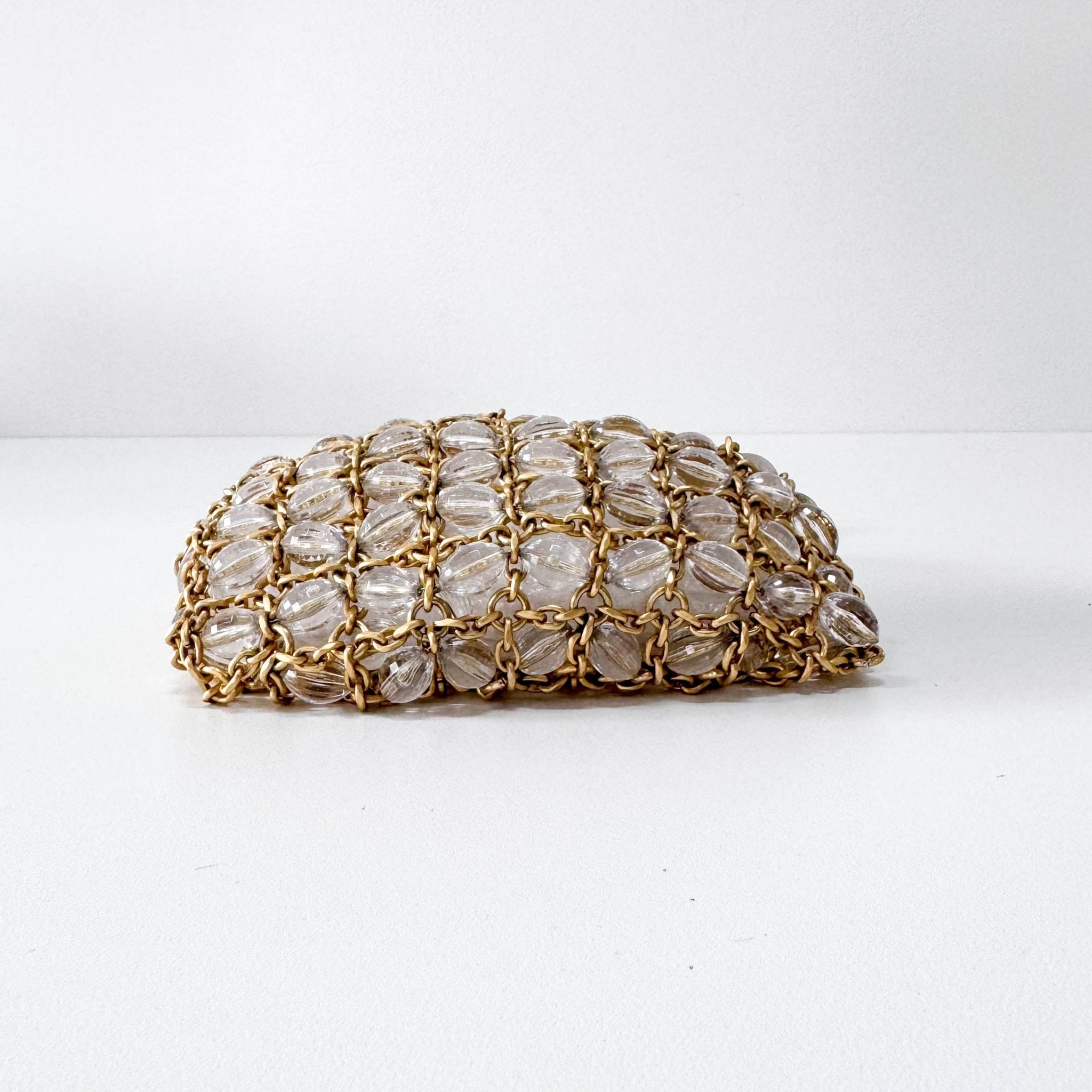 BOTTEGA VENETA Gold Chain & Crystal Beads Exquisite Purse, in , Sold by HIVE PRELOVED - Purses / Wallets, ,