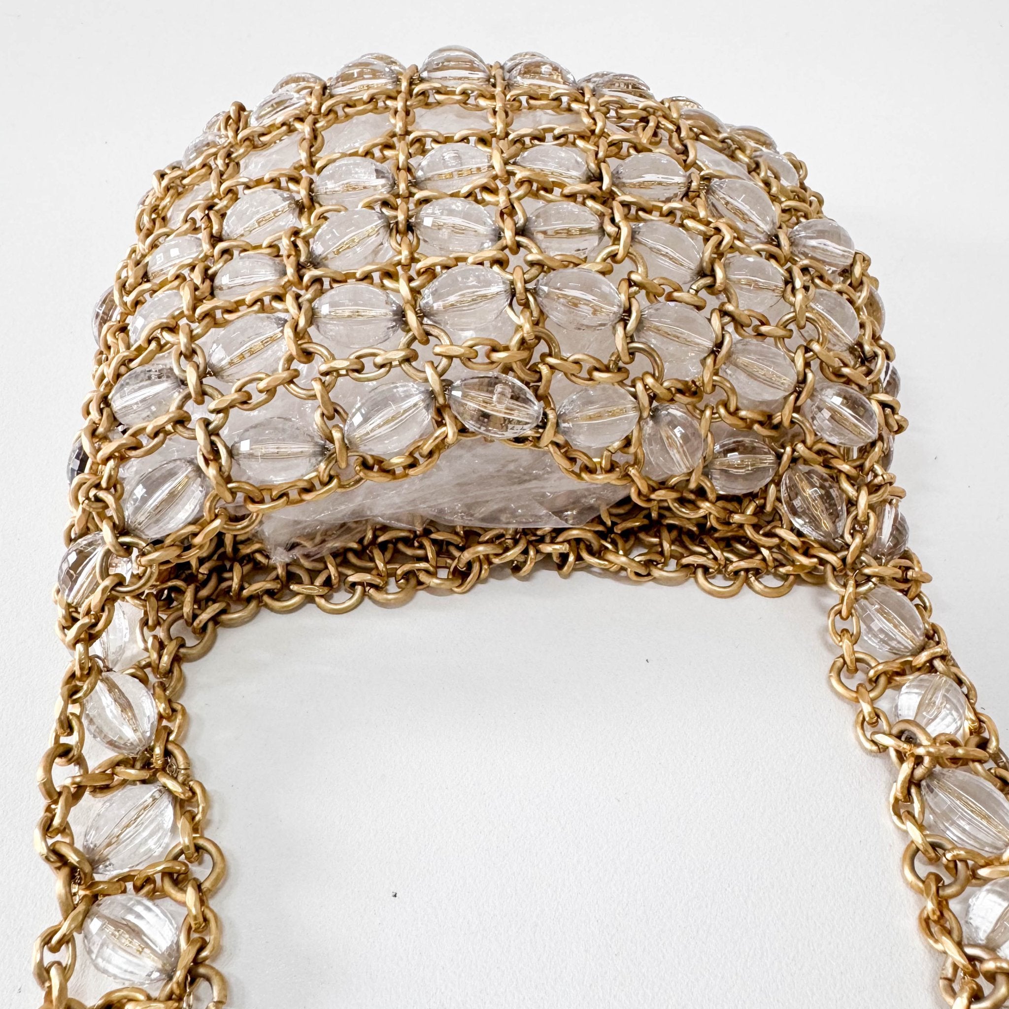 BOTTEGA VENETA Gold Chain & Crystal Beads Exquisite Purse, in , Sold by HIVE PRELOVED - Purses / Wallets, ,