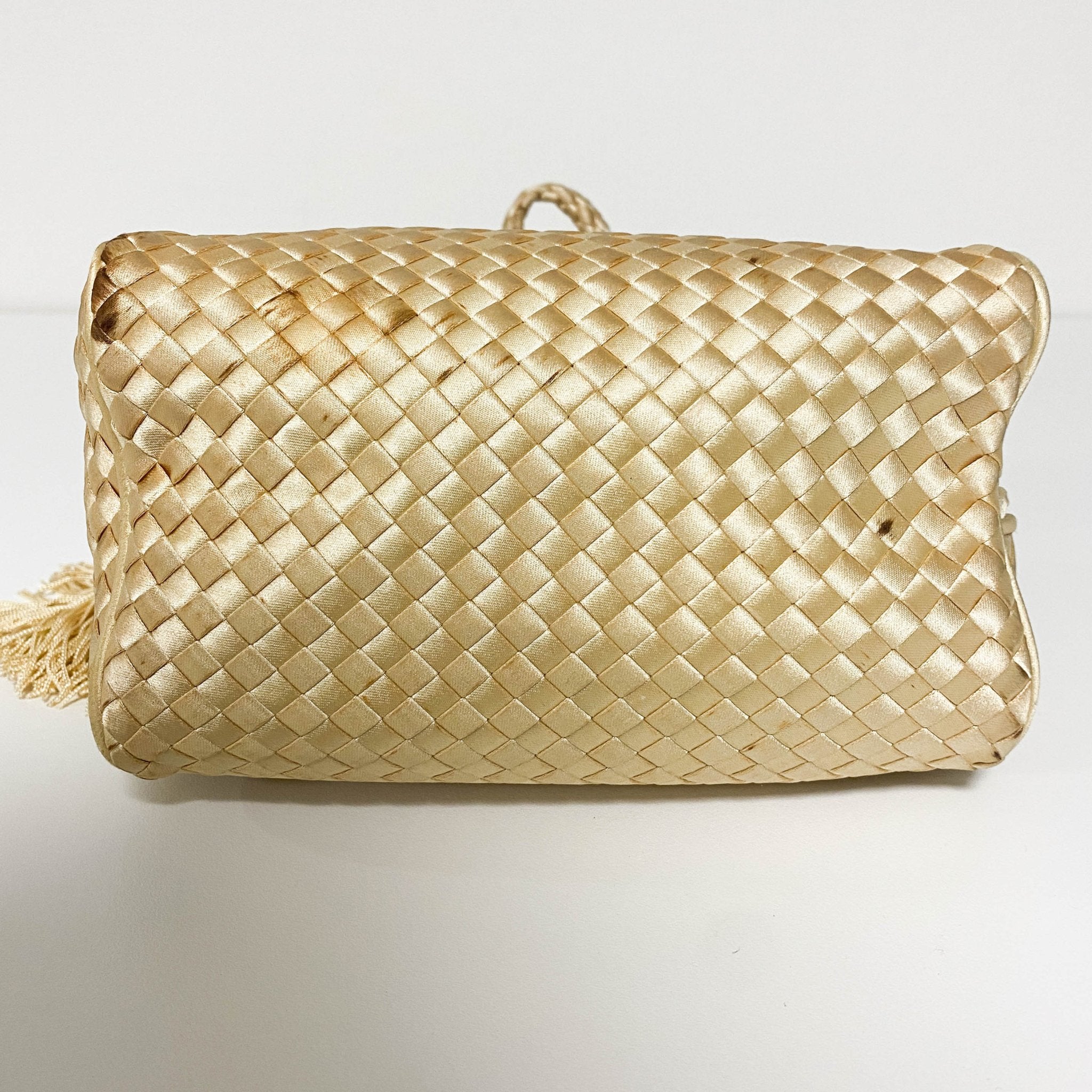 BOTTEGA VENETA Gold Intrecciato Leather Mini Shoulder / Crossbody Bag, in , Sold by HIVE PRELOVED - Handle Bags, ,
