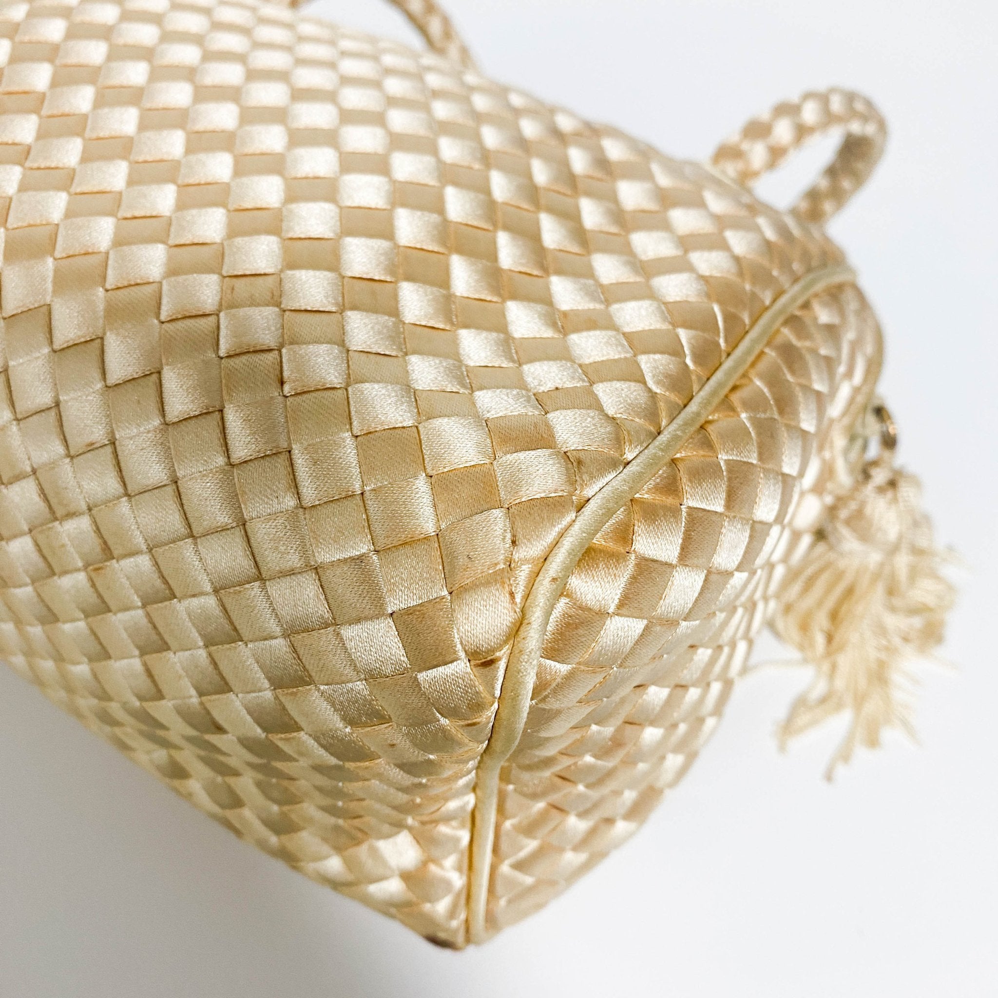 BOTTEGA VENETA Gold Intrecciato Leather Mini Shoulder / Crossbody Bag, in , Sold by HIVE PRELOVED - Handle Bags, ,