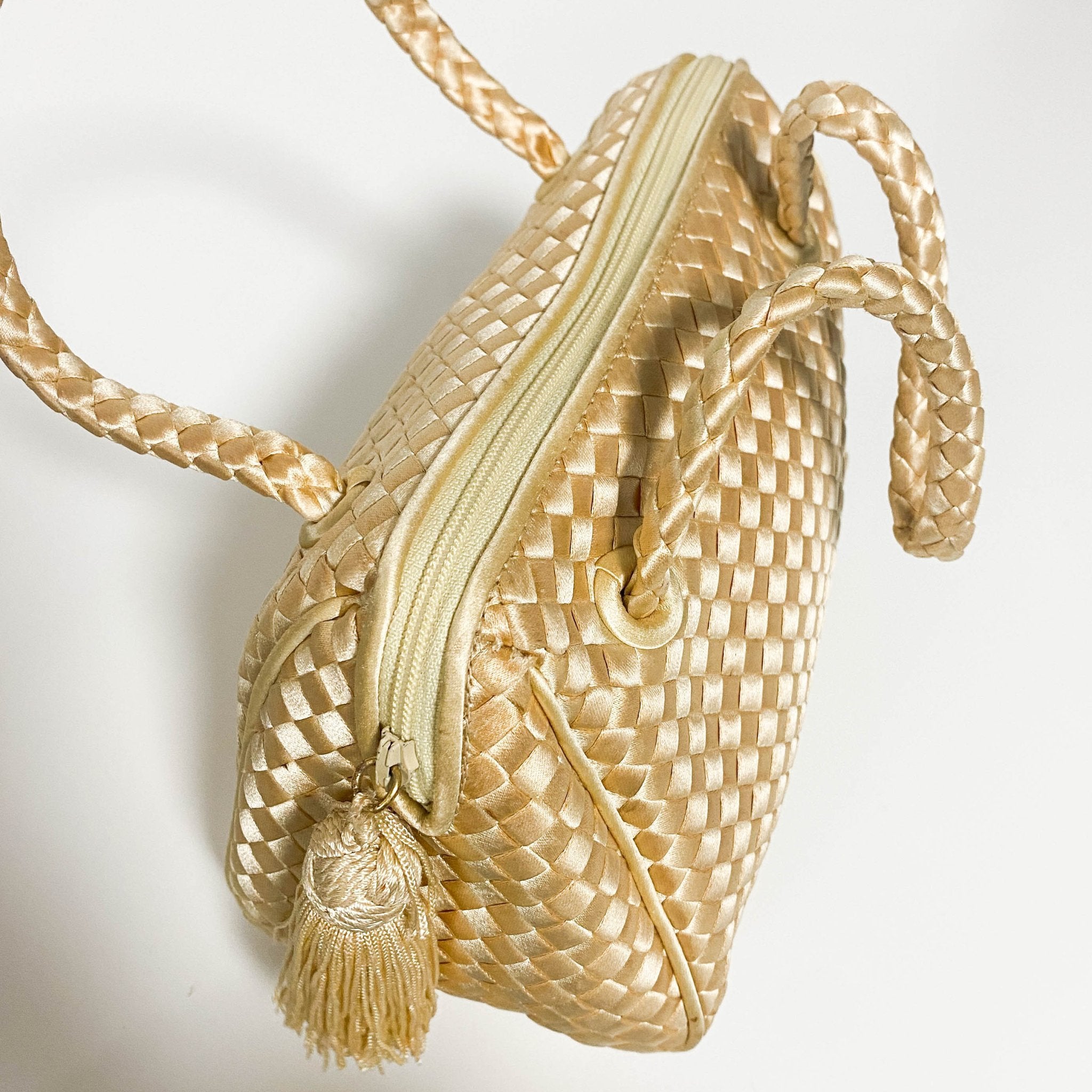 BOTTEGA VENETA Gold Intrecciato Leather Mini Shoulder / Crossbody Bag, in , Sold by HIVE PRELOVED - Handle Bags, ,