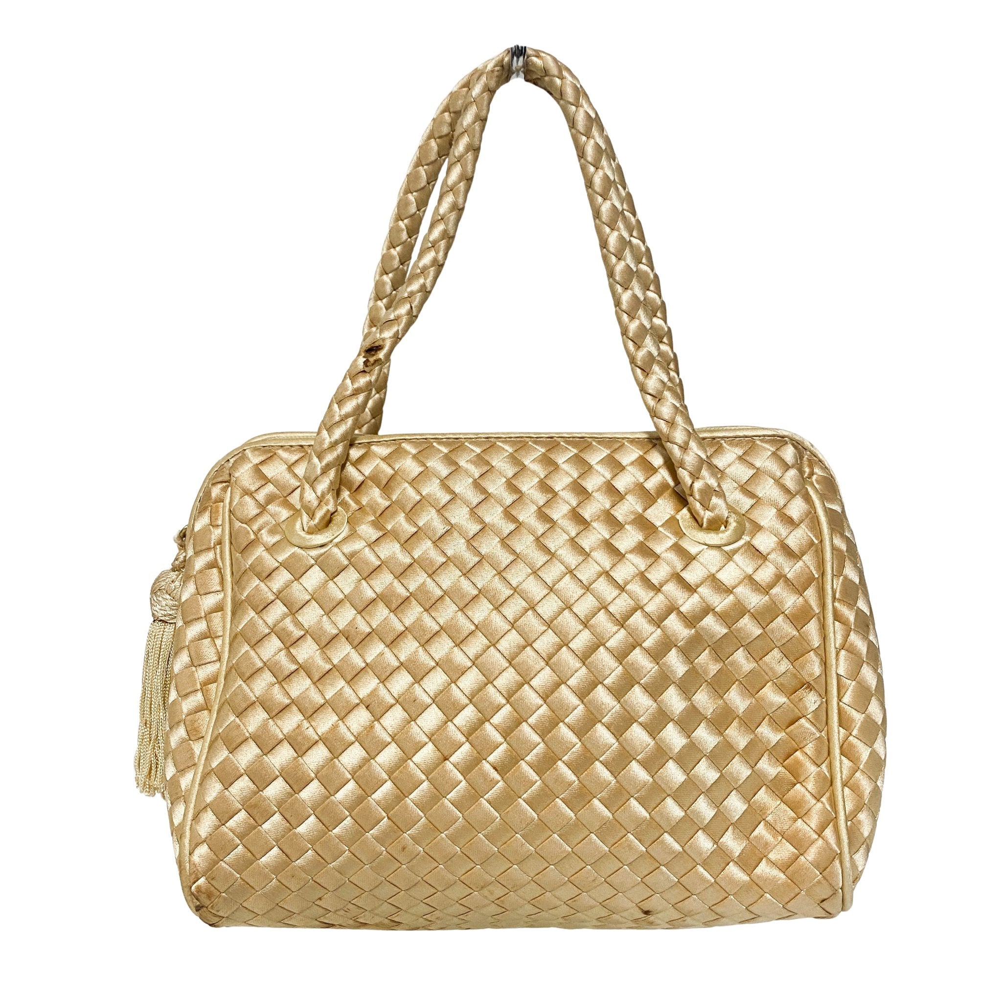 BOTTEGA VENETA Gold Intrecciato Leather Mini Shoulder / Crossbody Bag, in , Sold by HIVE PRELOVED - Handle Bags, ,
