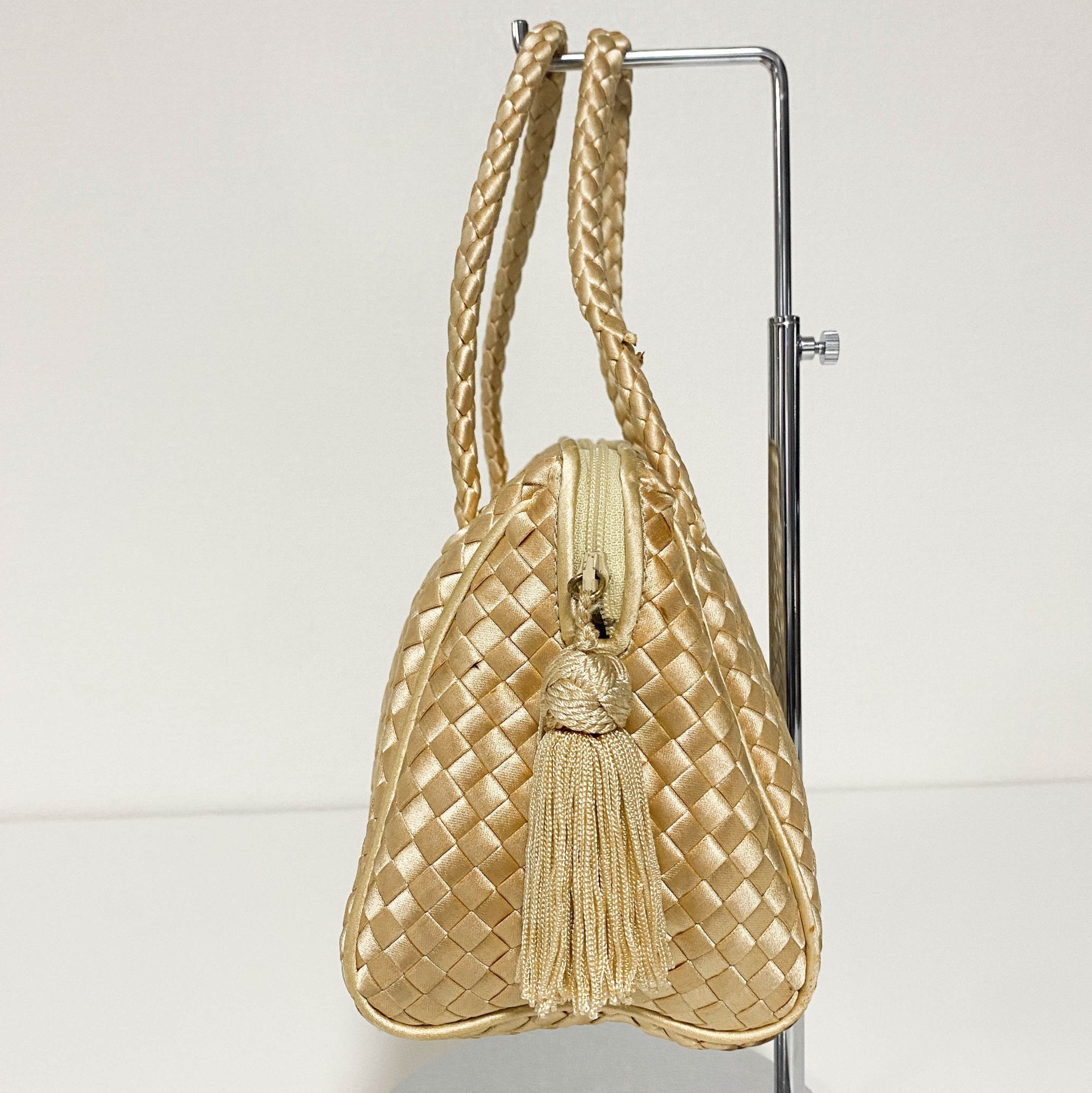 BOTTEGA VENETA Gold Intrecciato Leather Mini Shoulder / Crossbody Bag, in , Sold by HIVE PRELOVED - Handle Bags, ,