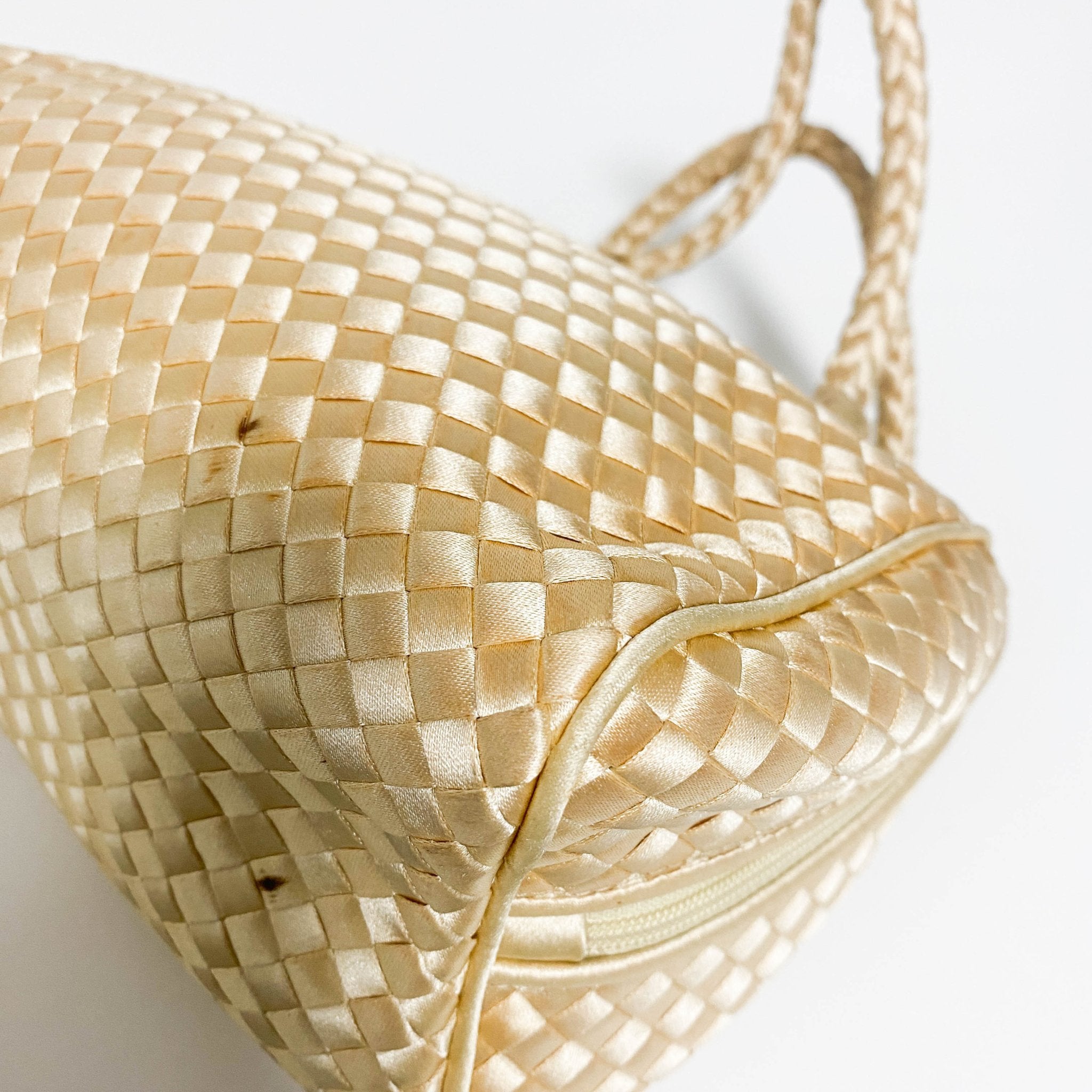 BOTTEGA VENETA Gold Intrecciato Leather Mini Shoulder / Crossbody Bag, in , Sold by HIVE PRELOVED - Handle Bags, ,