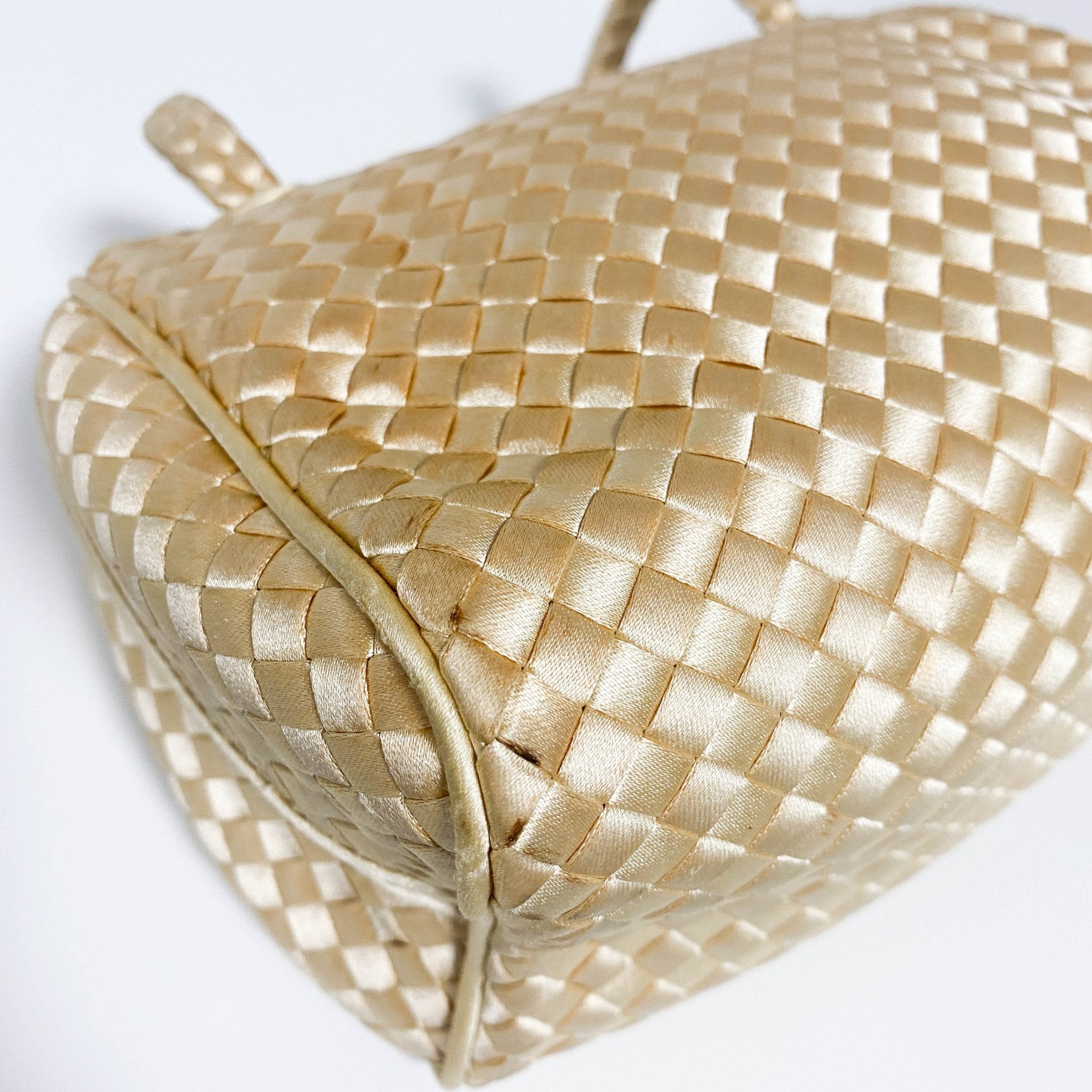 BOTTEGA VENETA Gold Intrecciato Leather Mini Shoulder / Crossbody Bag, in , Sold by HIVE PRELOVED - Handle Bags, ,