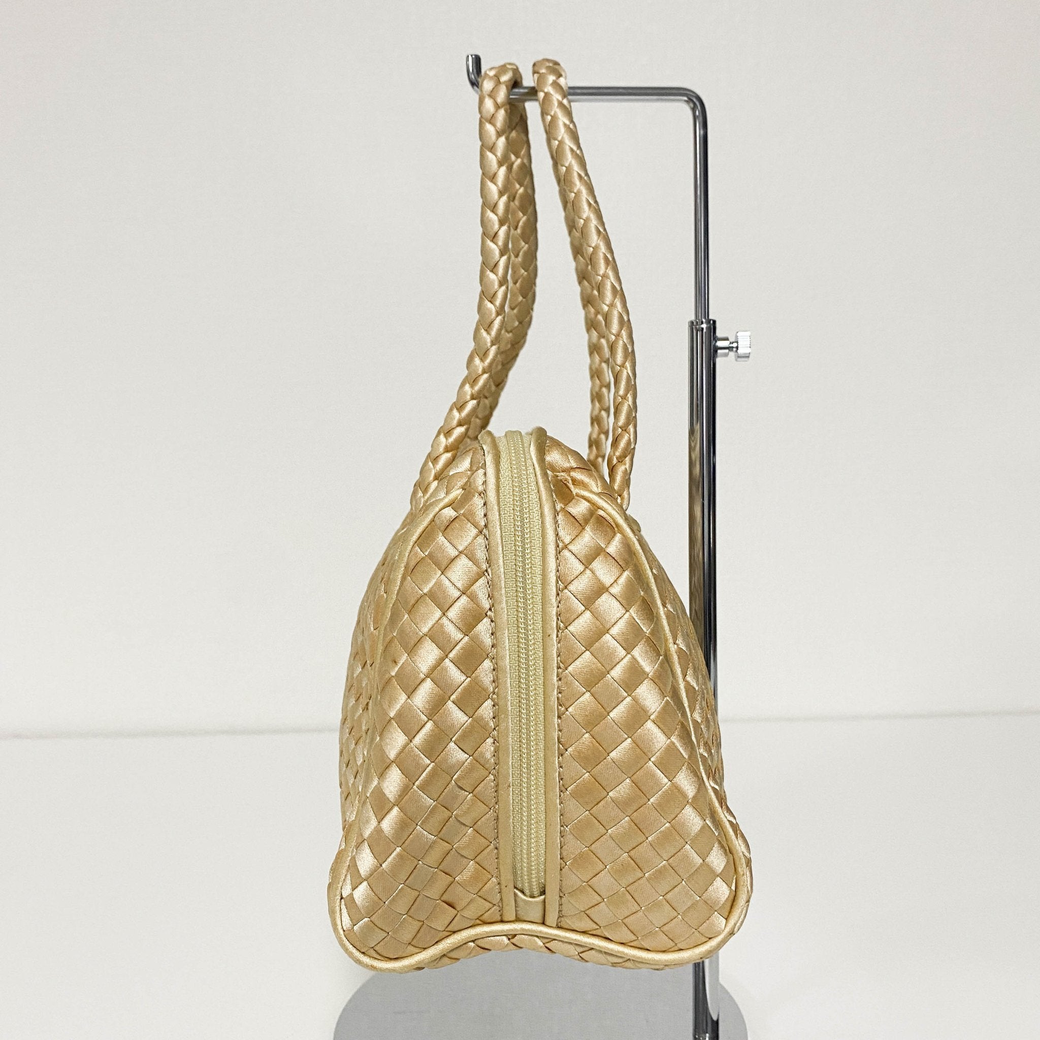 BOTTEGA VENETA Gold Intrecciato Leather Mini Shoulder / Crossbody Bag, in , Sold by HIVE PRELOVED - Handle Bags, ,