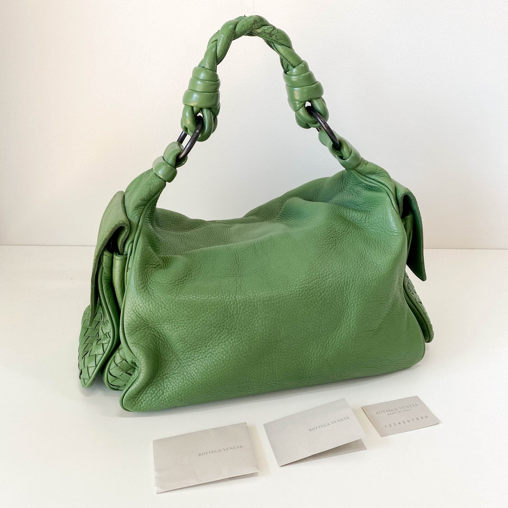BOTTEGA VENETA Green Leather Shoulder Bag, in , Sold by HIVE PRELOVED - Shoulder Bags, ,