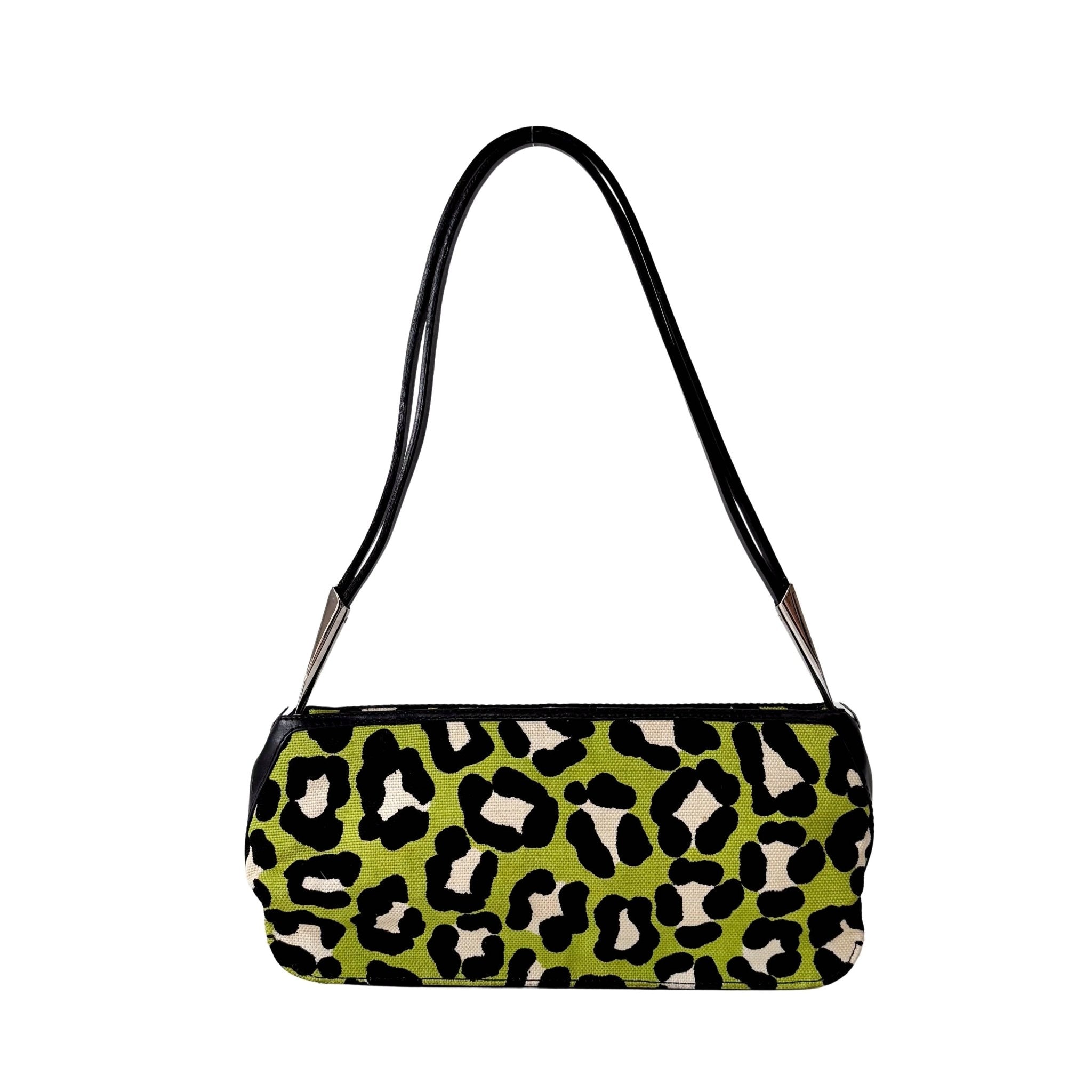 BOTTEGA VENETA Green Leopard Canvas Shoulder Bag, in , Sold by HIVE PRELOVED - Shoulder Bags, ,