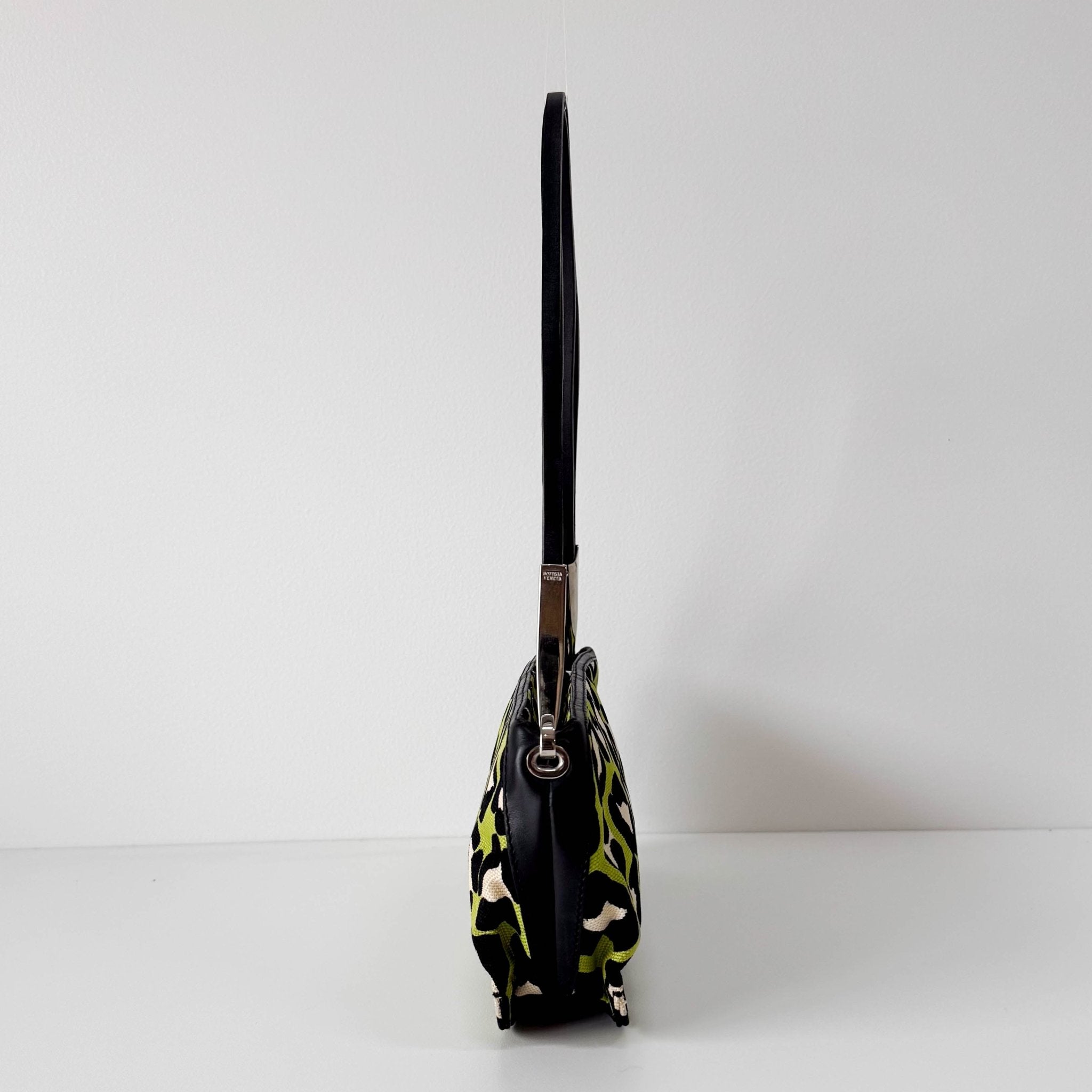 BOTTEGA VENETA Green Leopard Canvas Shoulder Bag, in , Sold by HIVE PRELOVED - Shoulder Bags, ,