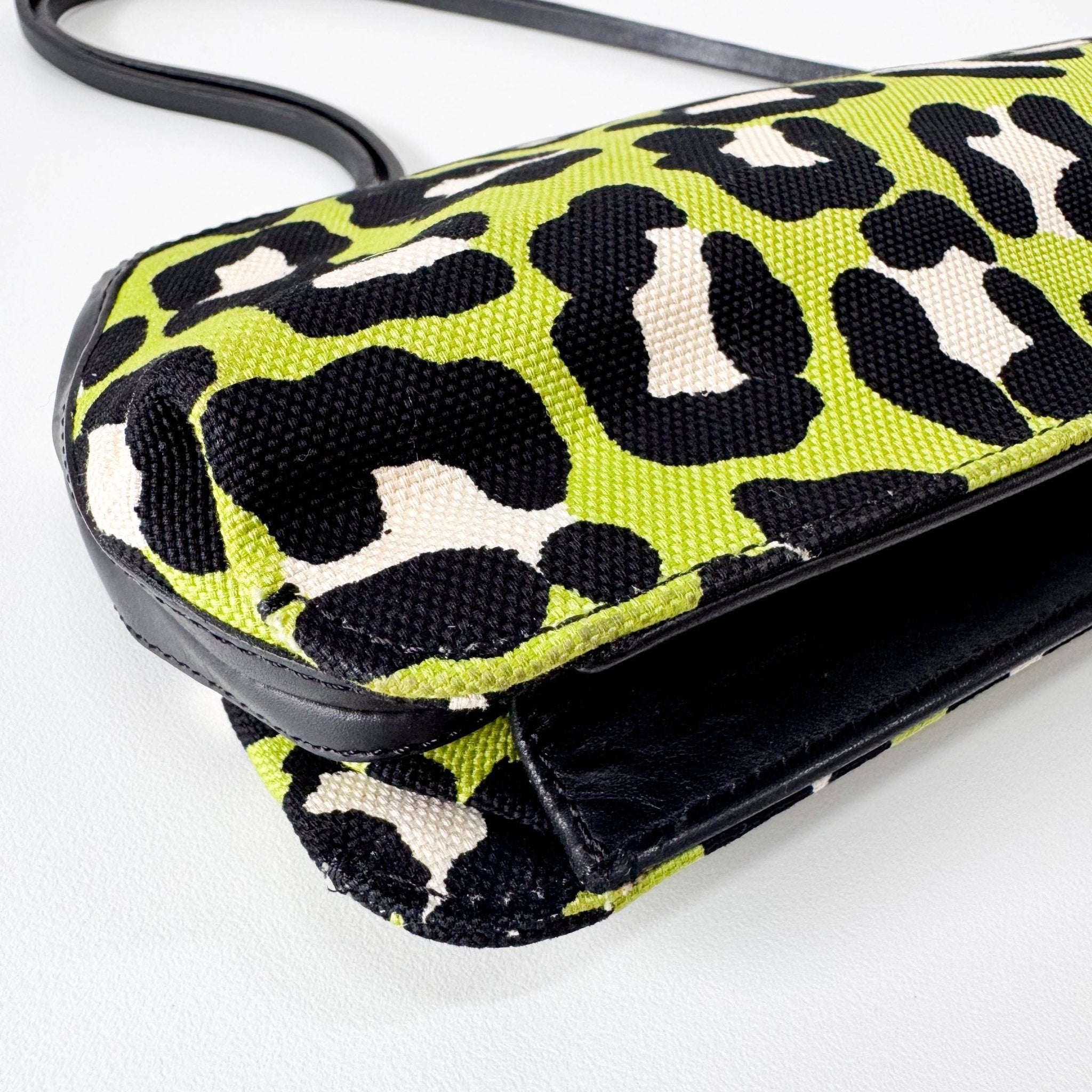 BOTTEGA VENETA Green Leopard Canvas Shoulder Bag, in , Sold by HIVE PRELOVED - Shoulder Bags, ,