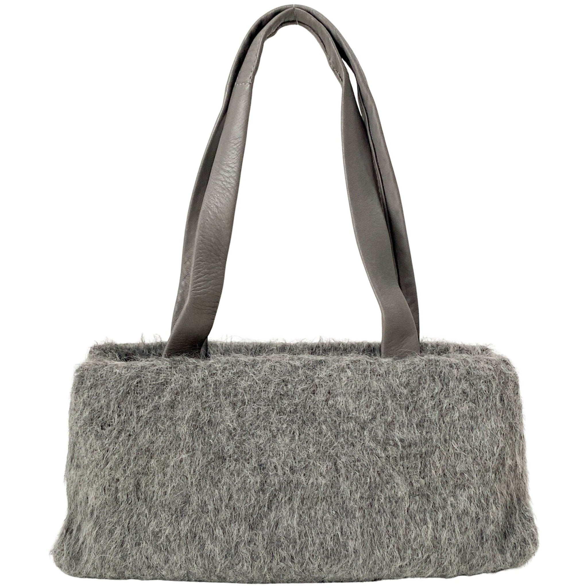 BOTTEGA VENETA Grey Wool & Calf Clochet Shoulder Bag, in , Sold by HIVE PRELOVED - Shoulder Bags, ,