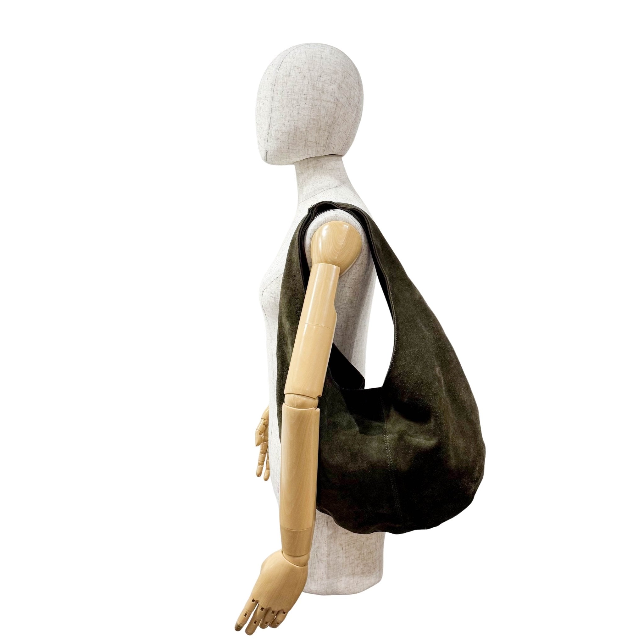 BOTTEGA VENETA Hobo Suede Green Shoulder Bag, in , Sold by HIVE PRELOVED - Shoulder Bags, ,