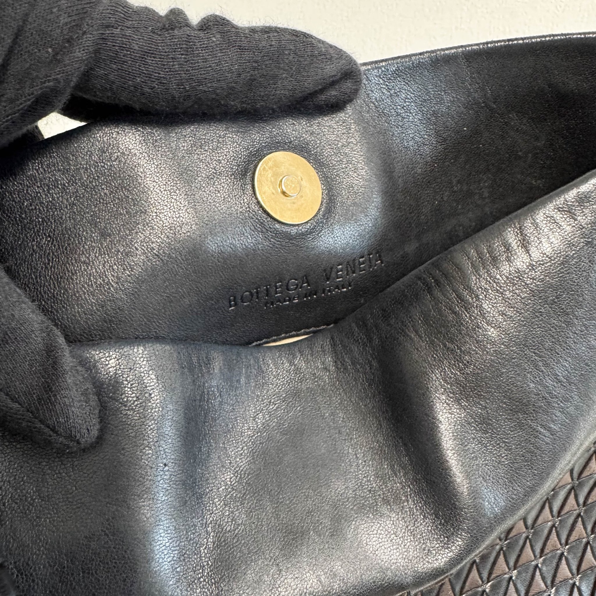BOTTEGA VENETA Intrecciato Black and Brown Leather Shoulder Bag, in , Sold by HIVE PRELOVED - Shoulder Bags, ,