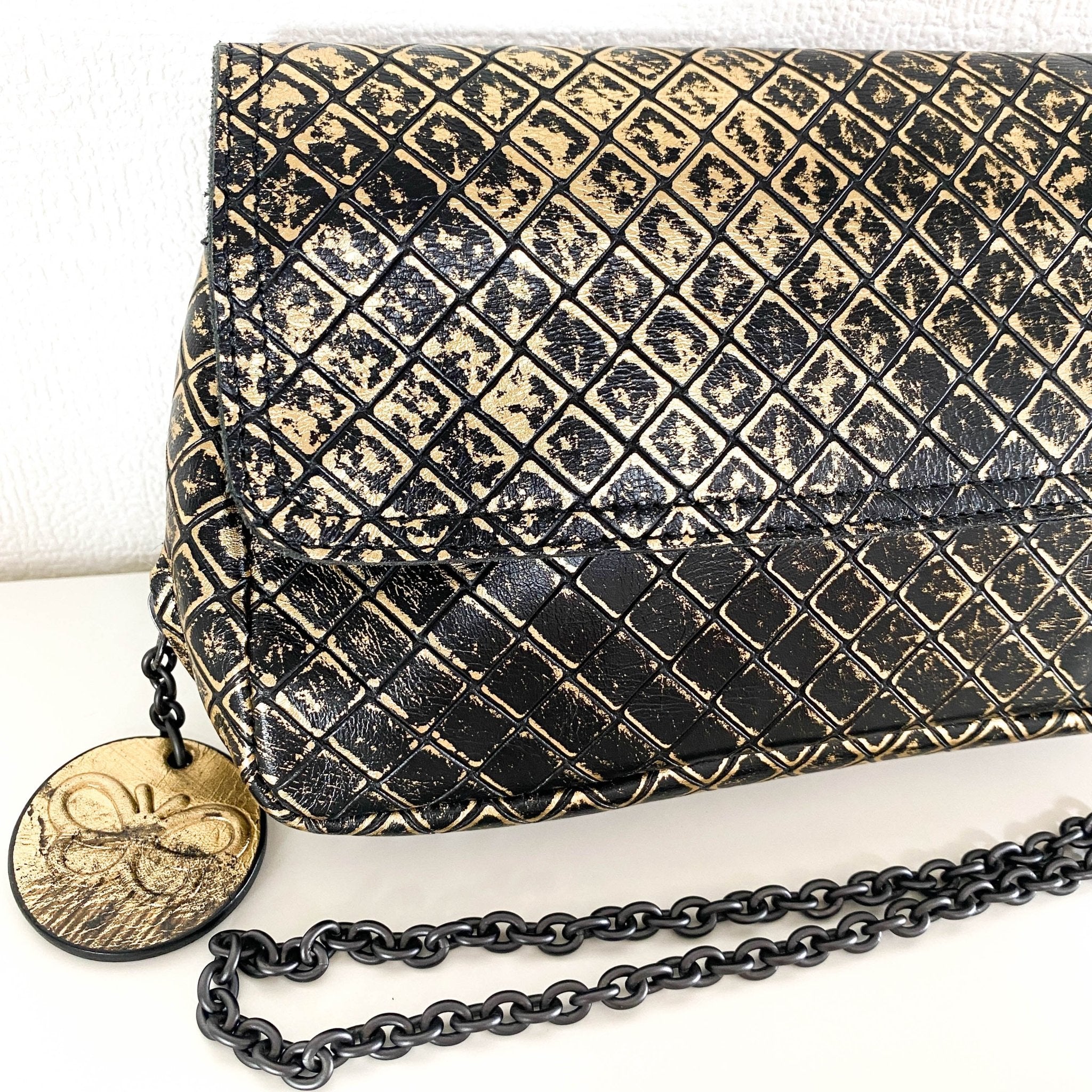 BOTTEGA VENETA Intrecciato Black Gold Butterfly Chain Crossbody Bag, in , Sold by HIVE PRELOVED - Crossbody bags, ,
