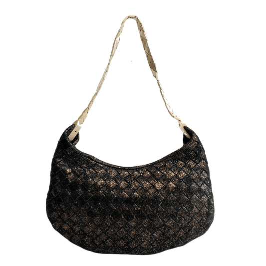 BOTTEGA VENETA Intrecciato Black Golld Mini Handbag, in , Sold by HIVE PRELOVED - Handle Bags, Mini bags,