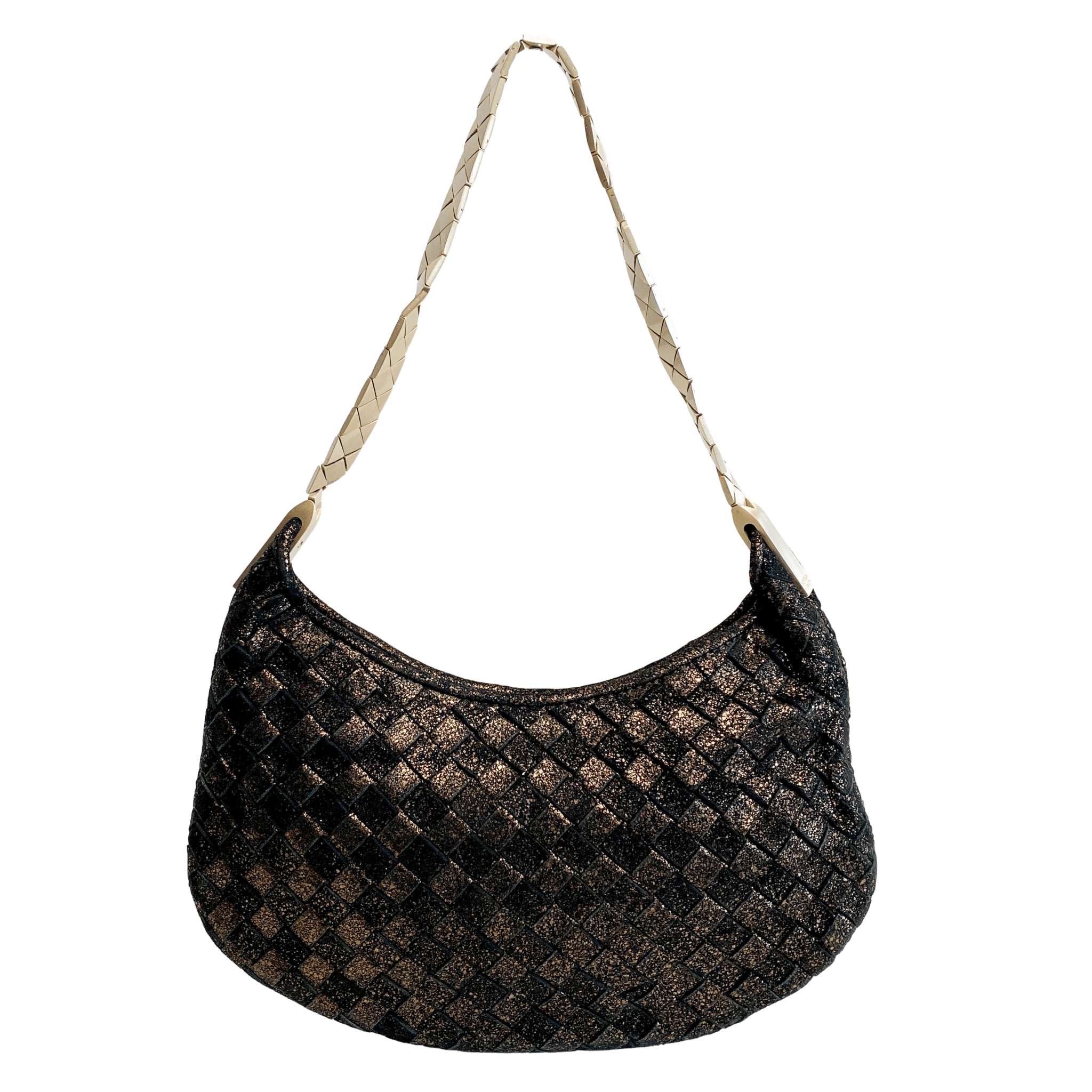 BOTTEGA VENETA Intrecciato Black Golld Mini Handbag, in , Sold by HIVE PRELOVED - Handle Bags, Mini bags,