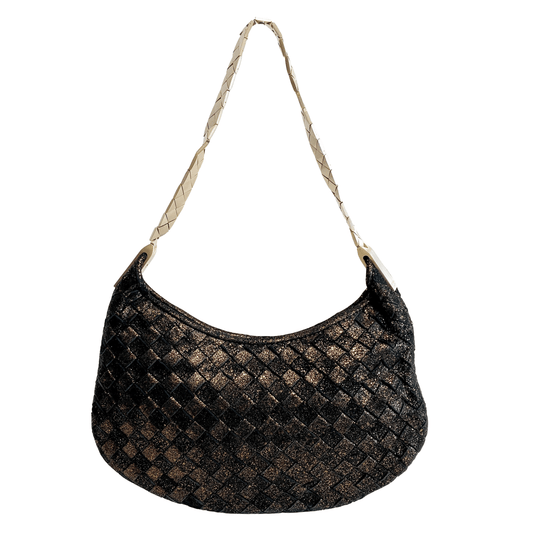 BOTTEGA VENETA Intrecciato Black Golld Mini Handbag, in , Sold by HIVE PRELOVED - Handle Bags, Mini bags,