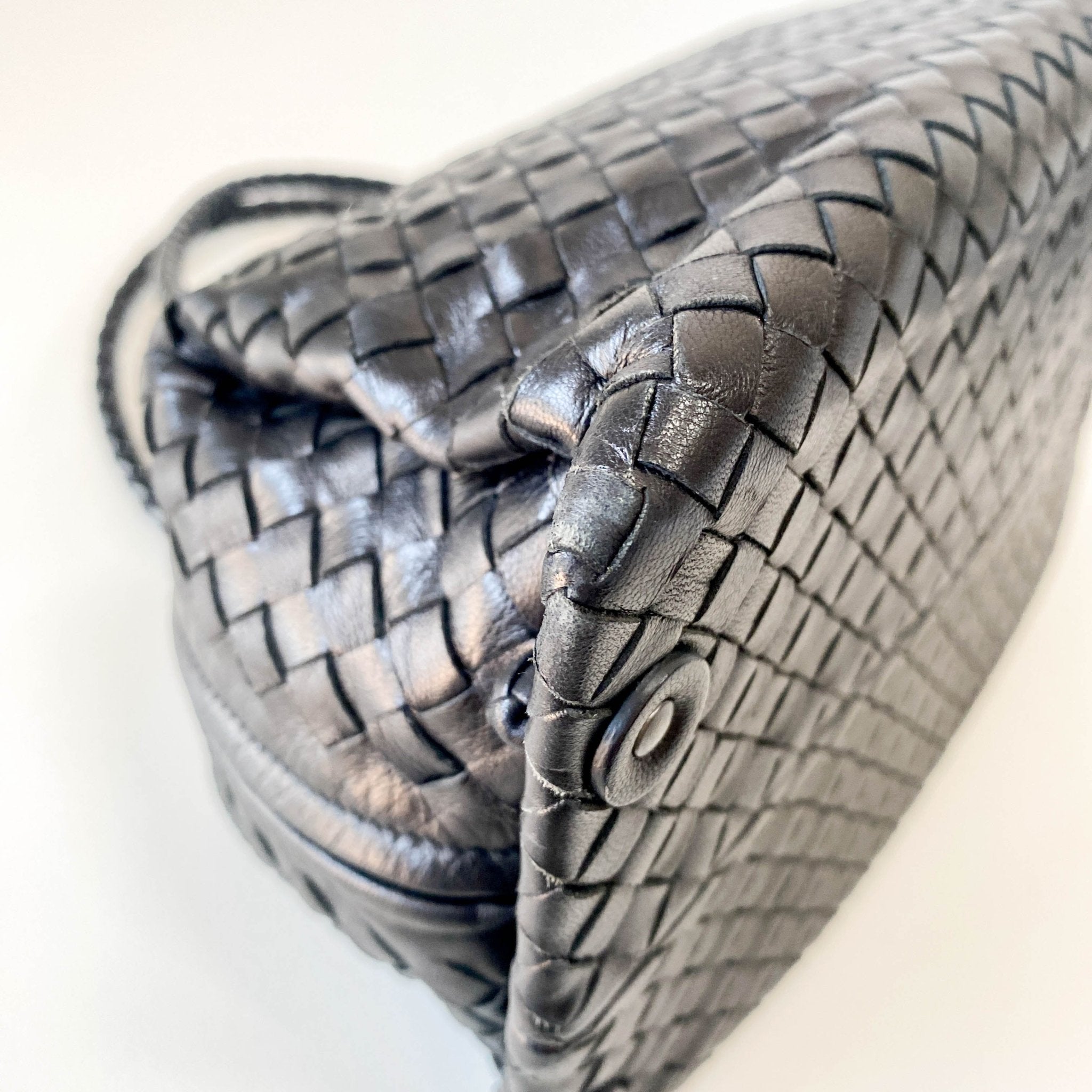 BOTTEGA VENETA Intrecciato Black Leather Bowling Bag, in , Sold by HIVE PRELOVED - Handle Bags, ,