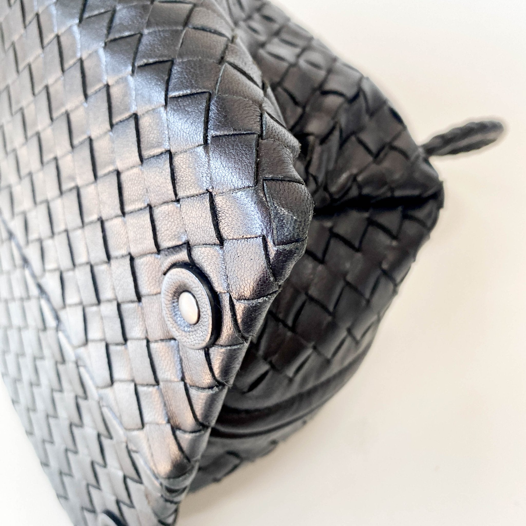 BOTTEGA VENETA Intrecciato Black Leather Bowling Bag, in , Sold by HIVE PRELOVED - Handle Bags, ,