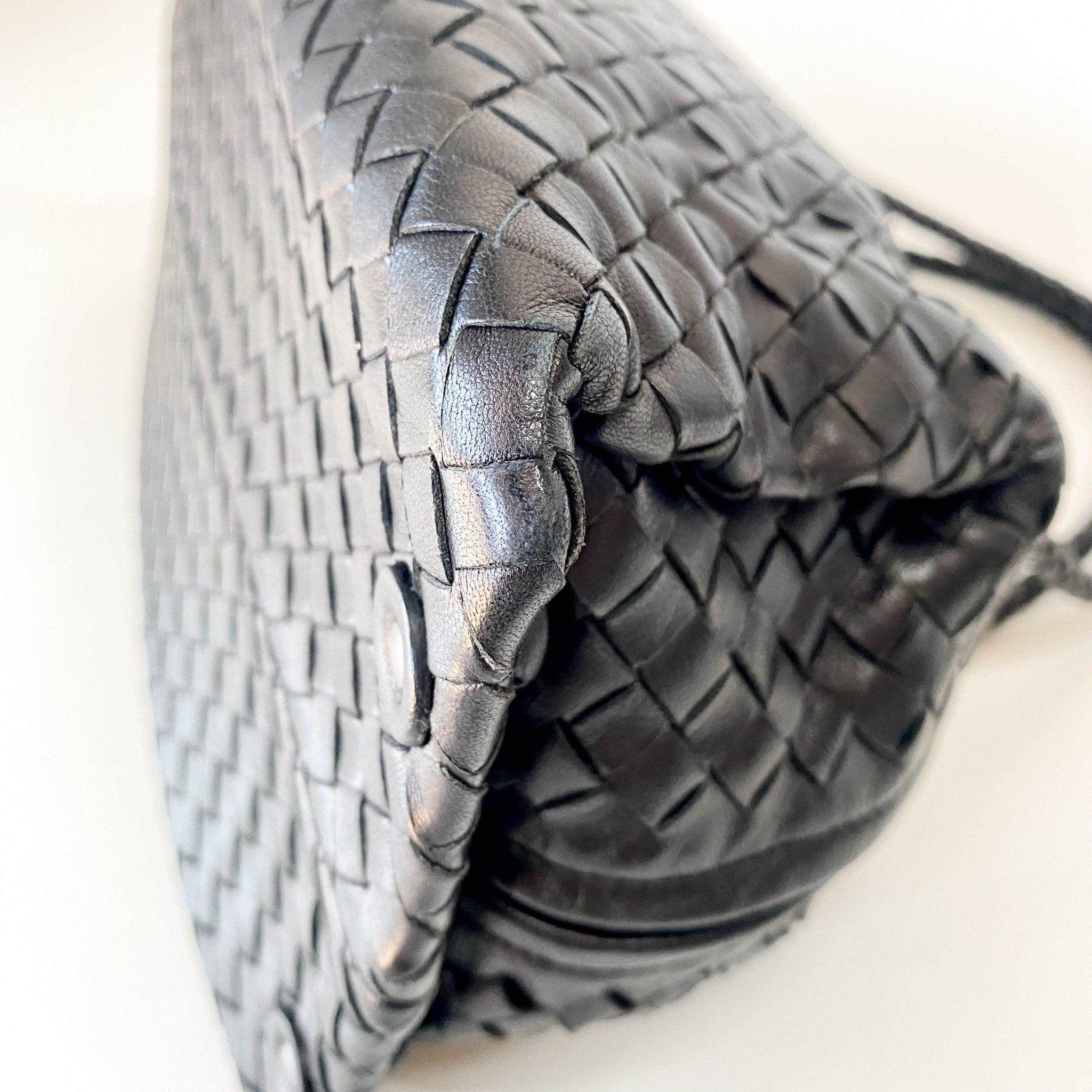 BOTTEGA VENETA Intrecciato Black Leather Bowling Bag, in , Sold by HIVE PRELOVED - Handle Bags, ,