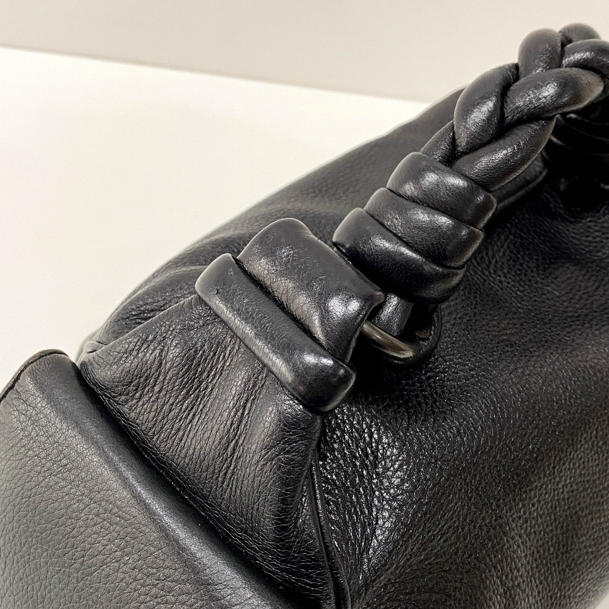 BOTTEGA VENETA Intrecciato Black Leather Handle Bag, in , Sold by HIVE PRELOVED - Shoulder Bags, ,