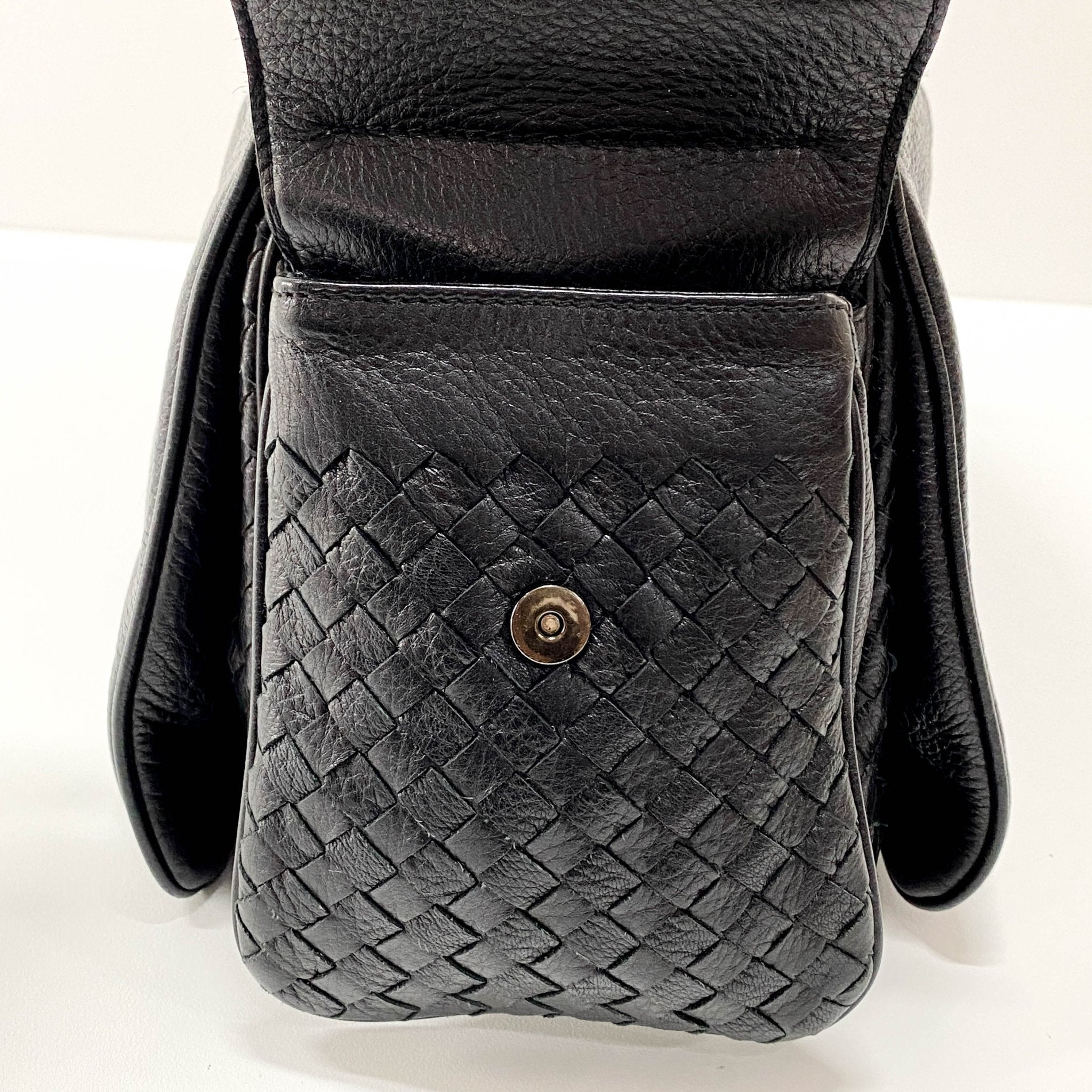 BOTTEGA VENETA Intrecciato Black Leather Handle Bag, in , Sold by HIVE PRELOVED - Shoulder Bags, ,