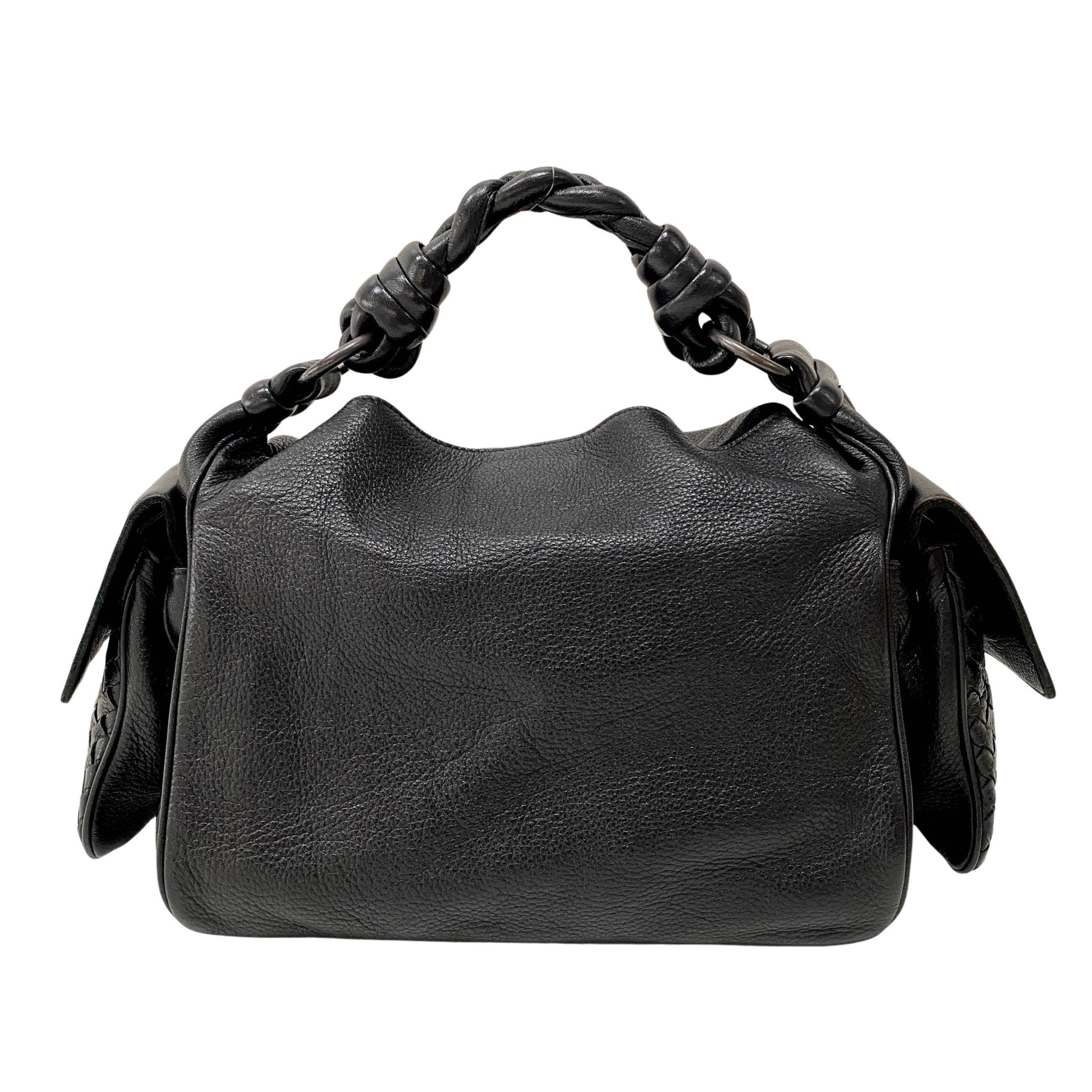 BOTTEGA VENETA Intrecciato Black Leather Handle Bag, in , Sold by HIVE PRELOVED - Shoulder Bags, ,