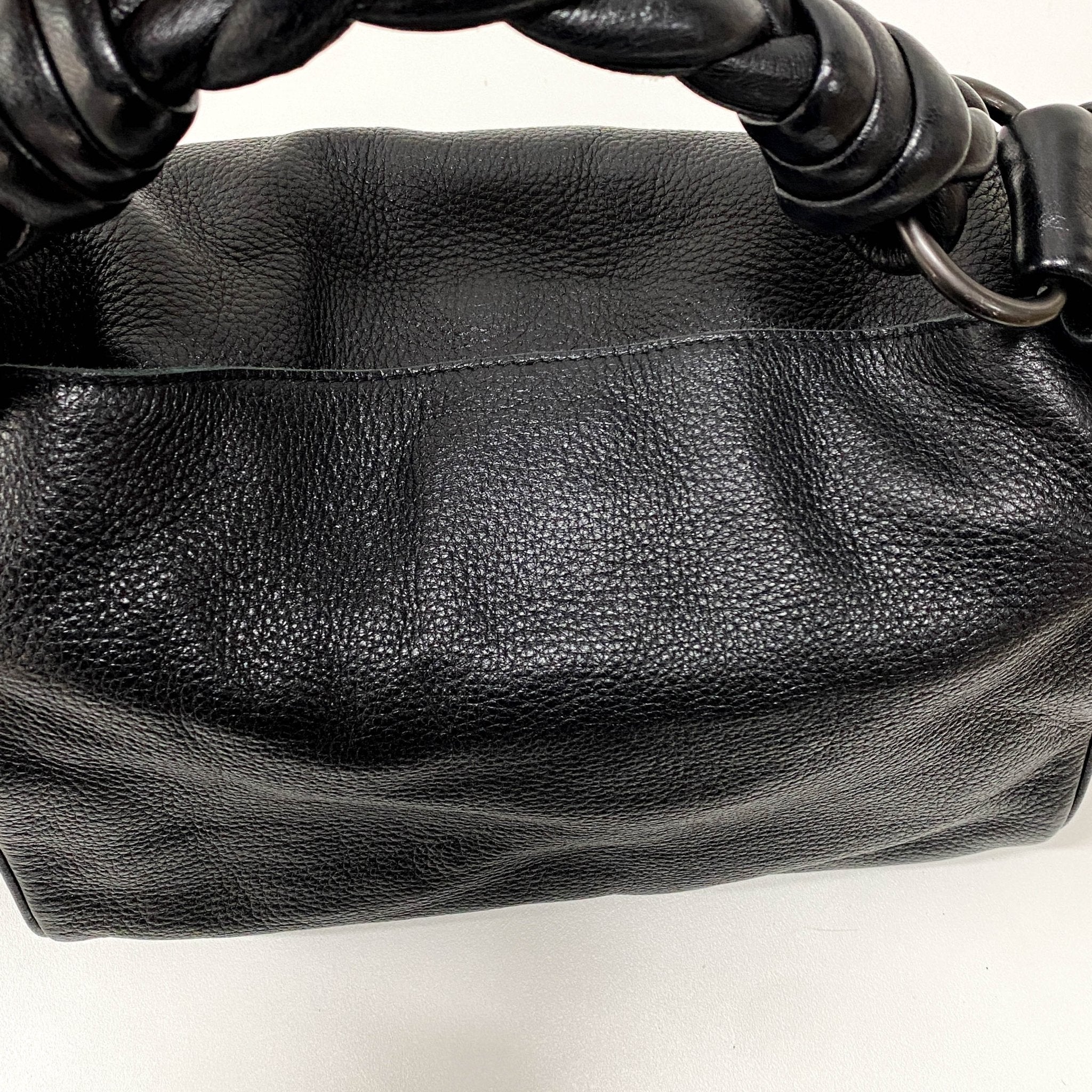 BOTTEGA VENETA Intrecciato Black Leather Handle Bag, in , Sold by HIVE PRELOVED - Shoulder Bags, ,