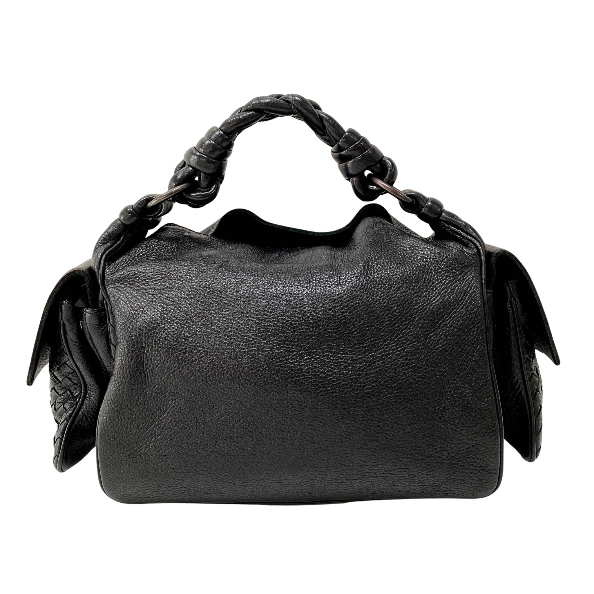 BOTTEGA VENETA Intrecciato Black Leather Handle Bag, in , Sold by HIVE PRELOVED - Shoulder Bags, ,