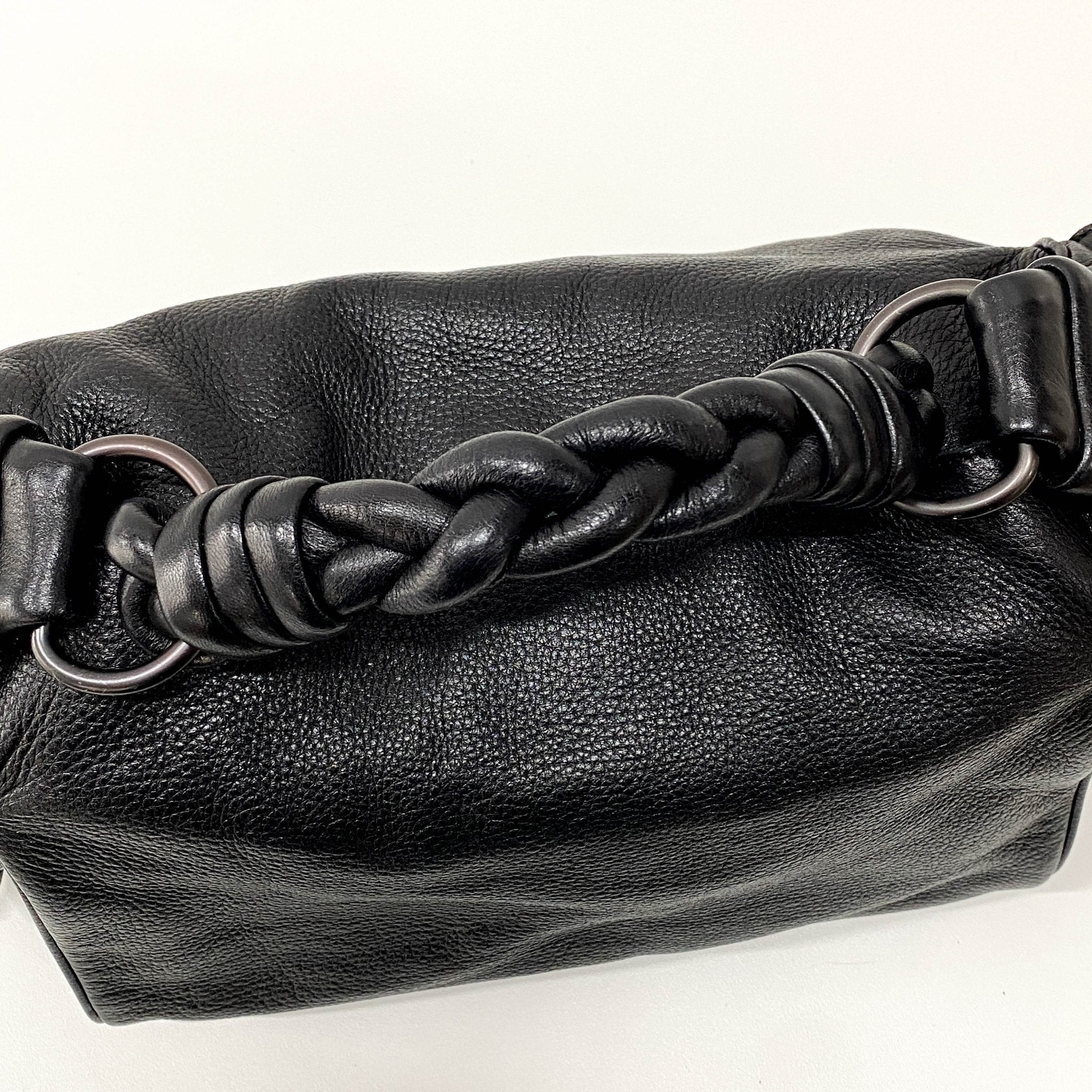 BOTTEGA VENETA Intrecciato Black Leather Handle Bag, in , Sold by HIVE PRELOVED - Shoulder Bags, ,