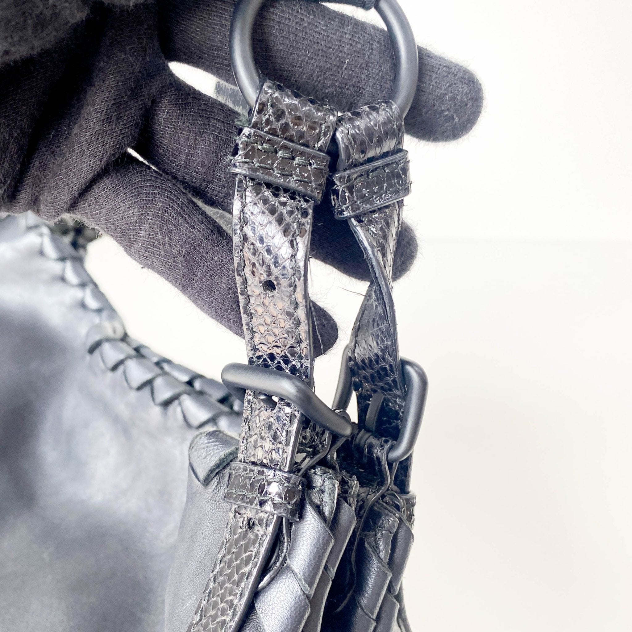 BOTTEGA VENETA Intrecciato Black Leather Hobo Shoulder Bag, in , Sold by HIVE PRELOVED - Shoulder Bags, ,