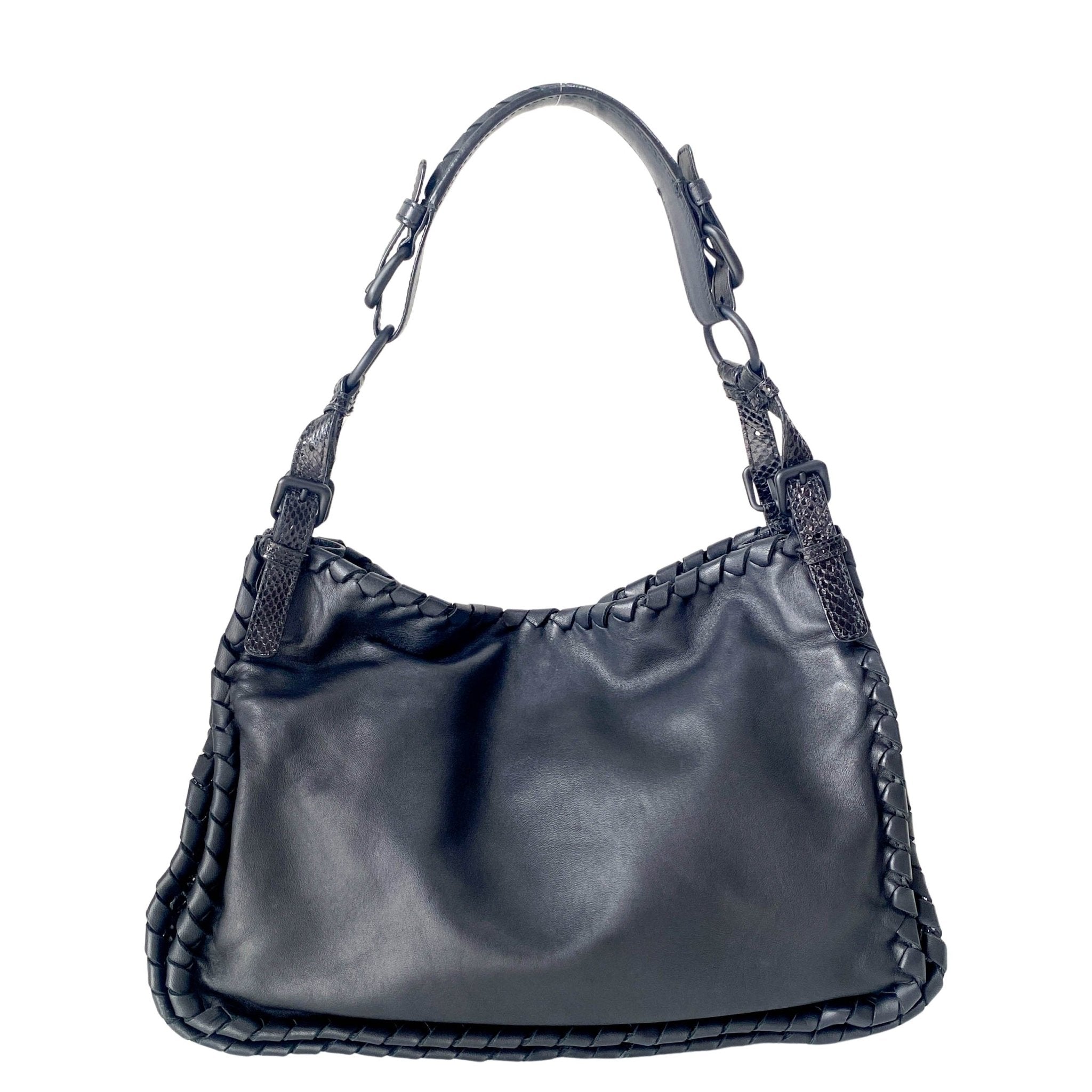 BOTTEGA VENETA Intrecciato Black Leather Hobo Shoulder Bag, in , Sold by HIVE PRELOVED - Shoulder Bags, ,