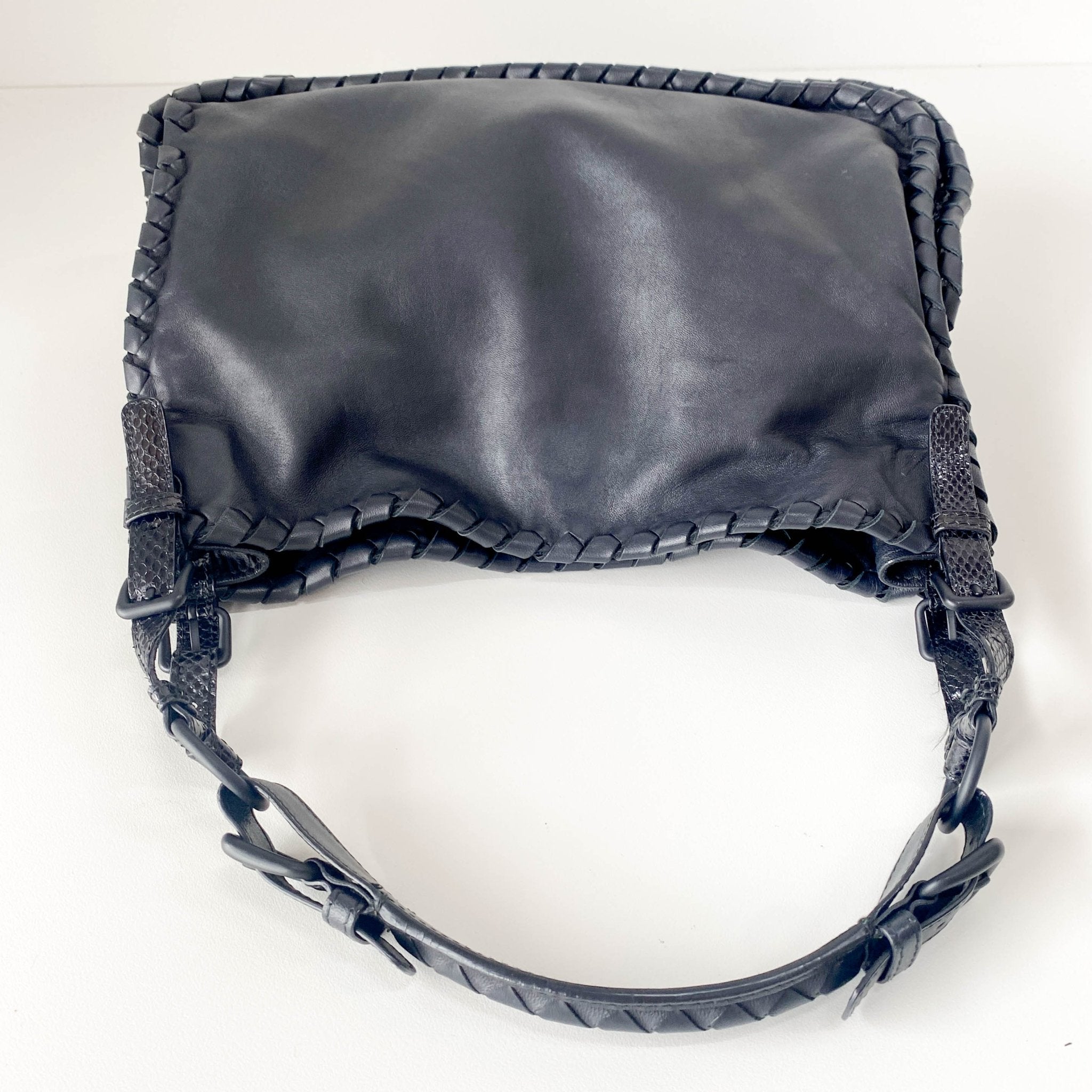 BOTTEGA VENETA Intrecciato Black Leather Hobo Shoulder Bag, in , Sold by HIVE PRELOVED - Shoulder Bags, ,