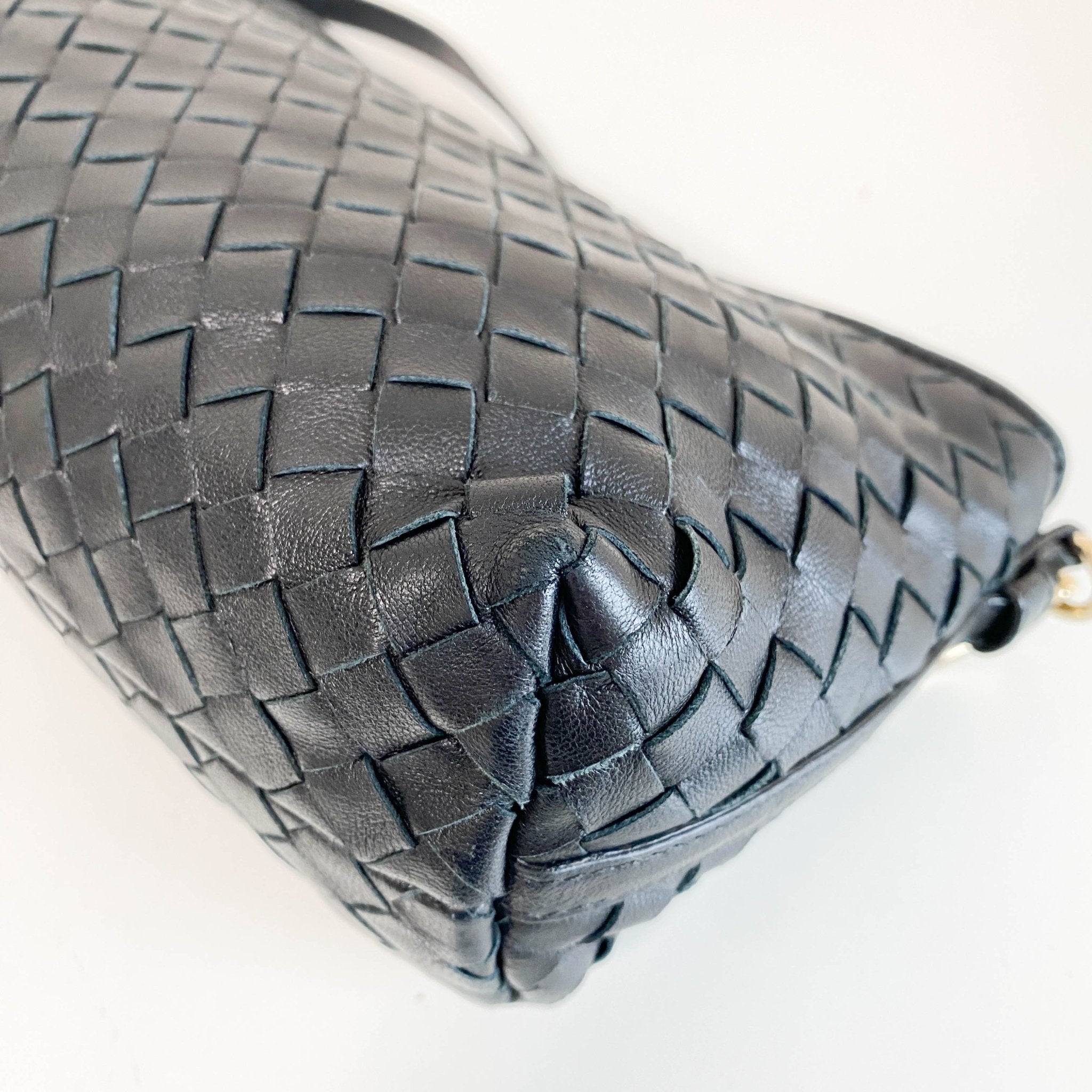 BOTTEGA VENETA Intrecciato Black Leather Hobo Shoulder Bag, in , Sold by HIVE PRELOVED - Shoulder Bags, ,