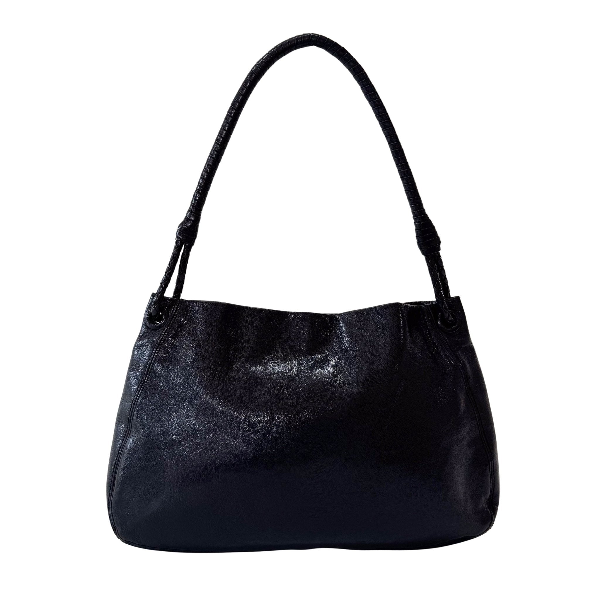 BOTTEGA VENETA Intrecciato Black Leather Shoulder Bag, in , Sold by HIVE PRELOVED - Shoulder Bags, ,