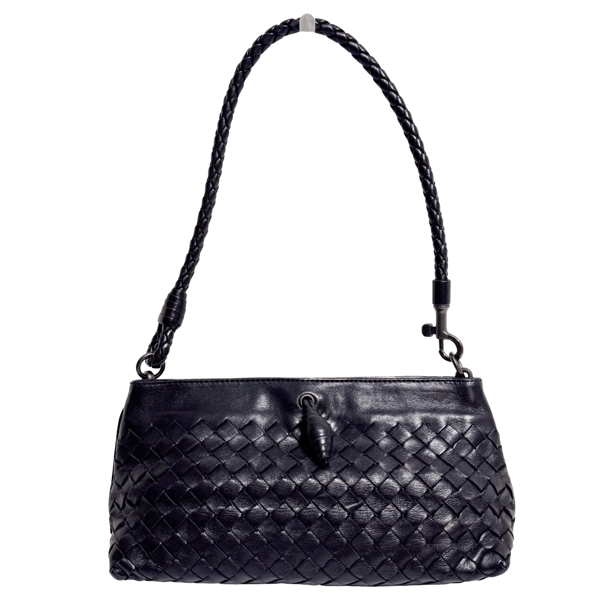 BOTTEGA VENETA Intrecciato Black Leather Shoulder Bag, in , Sold by HIVE PRELOVED - Shoulder Bags, ,